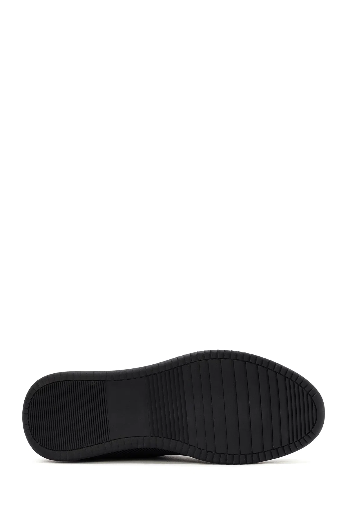 Erkek Siyah Bağcıklı Deri Sneaker - Image 5