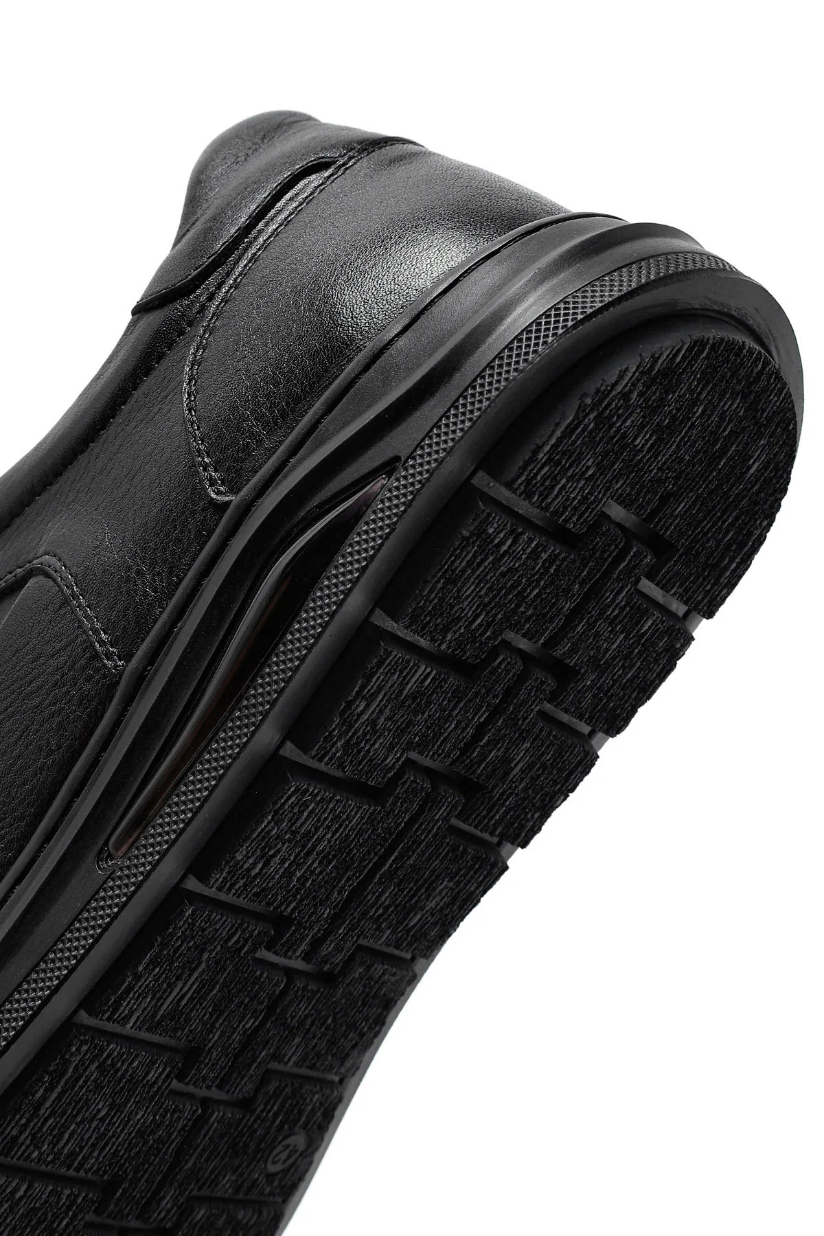 Erkek Siyah Bağcıklı Deri Sneaker - Image 12