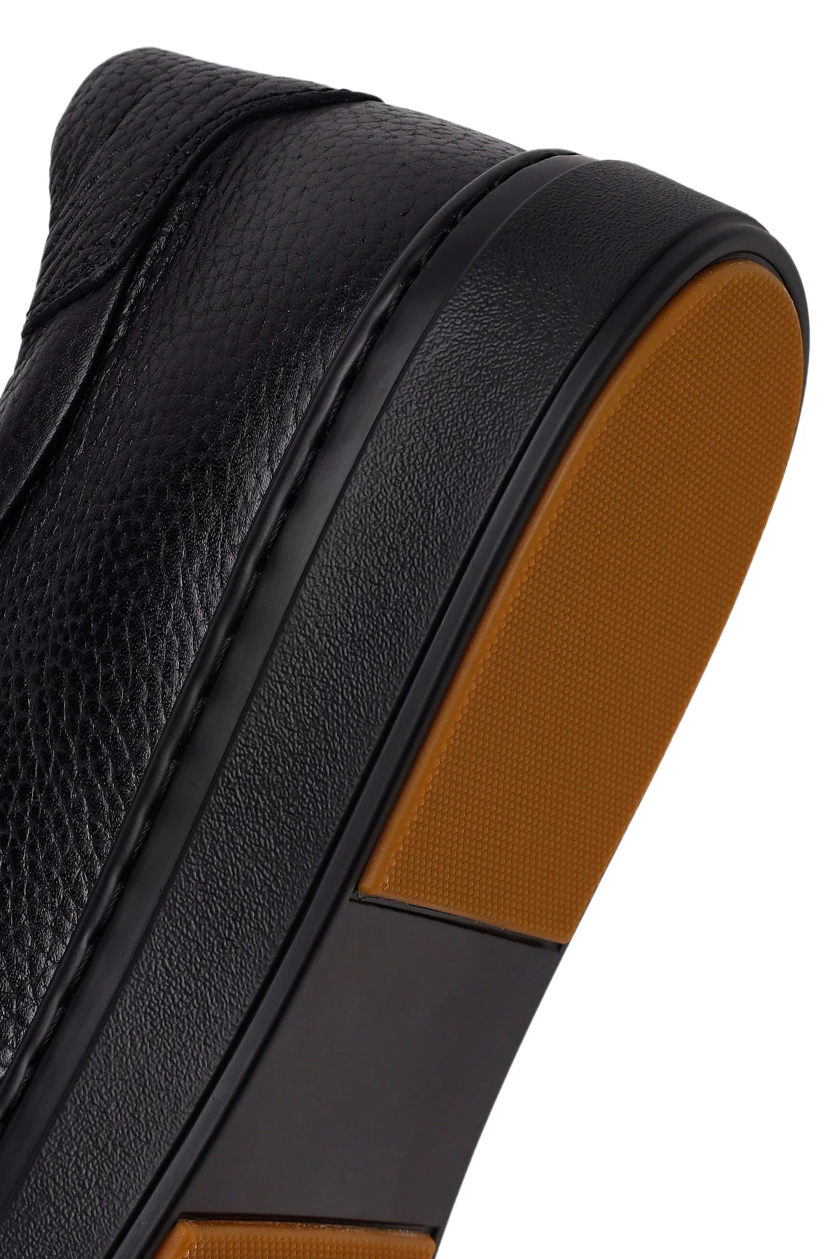 Erkek Siyah Bağcıklı Deri Sneaker - Image 8