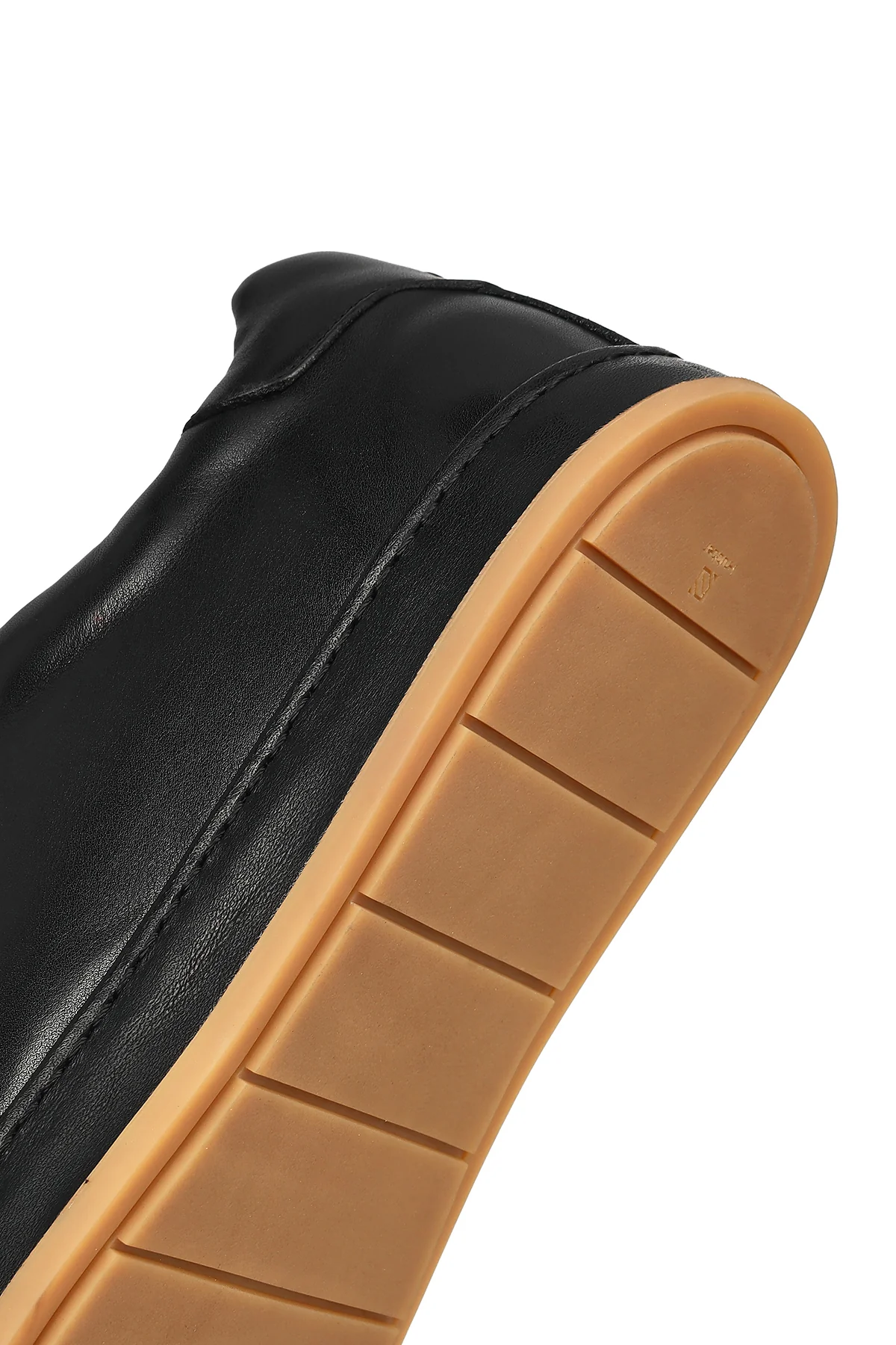 Erkek Siyah Bağcıklı Deri Sneaker - Image 8