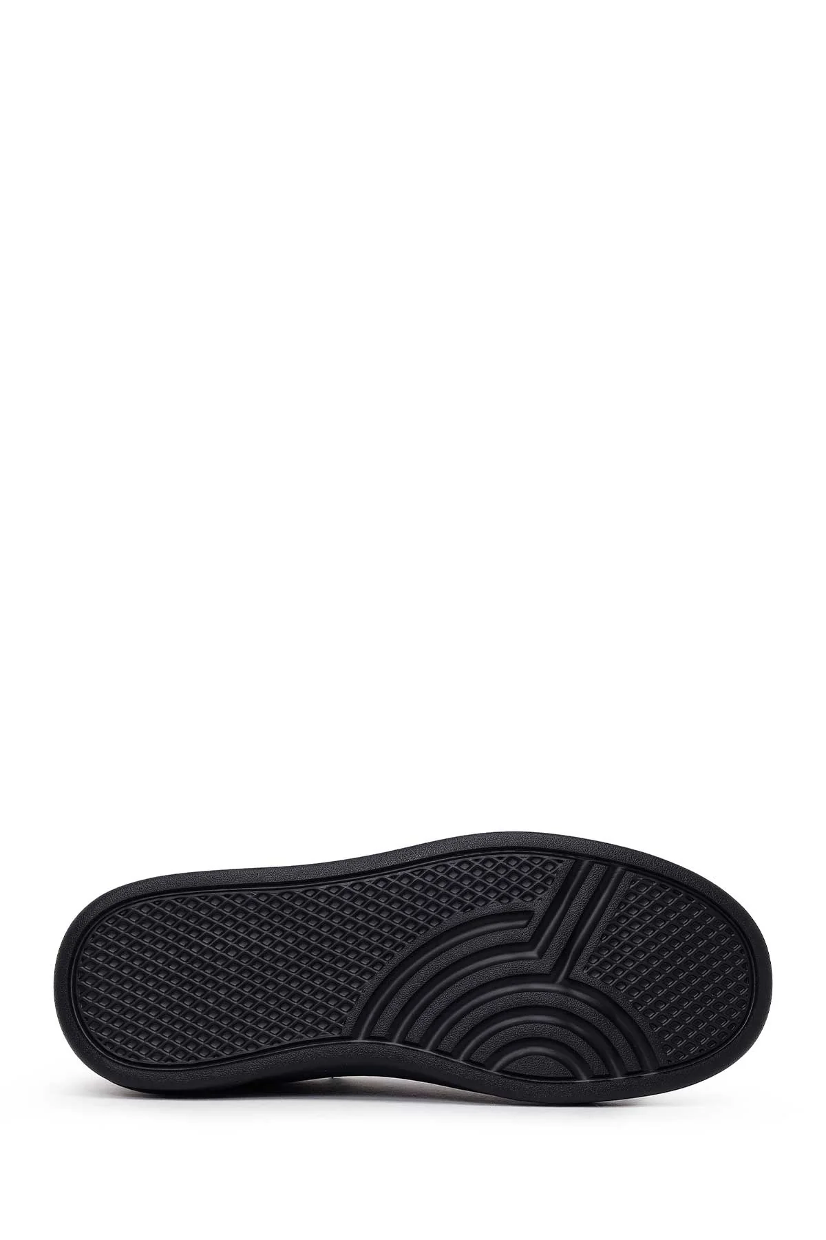 Erkek Siyah Bağcıklı Deri Sneaker - Image 5