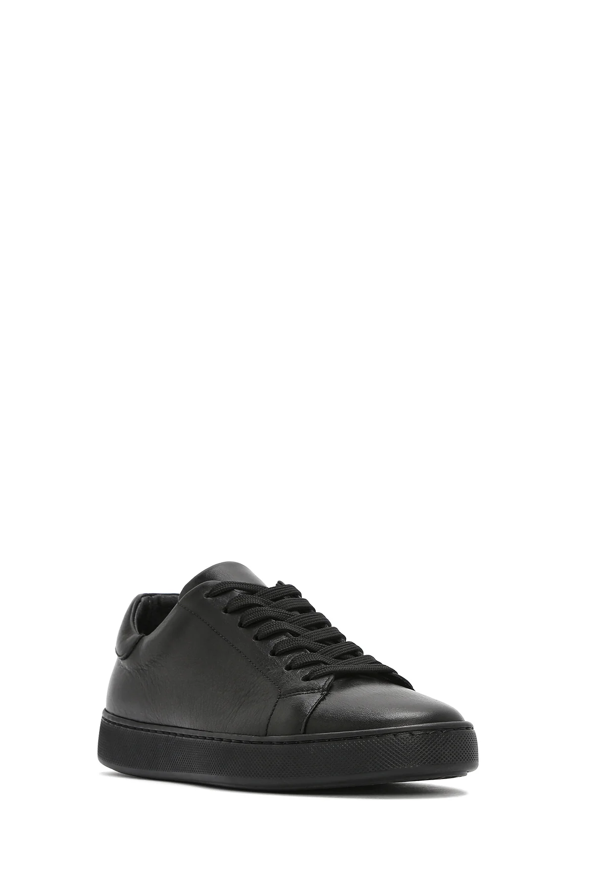 Erkek Siyah Bağcıklı Deri Sneaker - Image 7