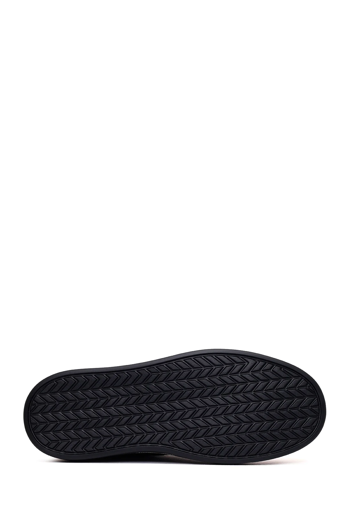 Erkek Siyah Bağcıklı Deri Sneaker - Image 5