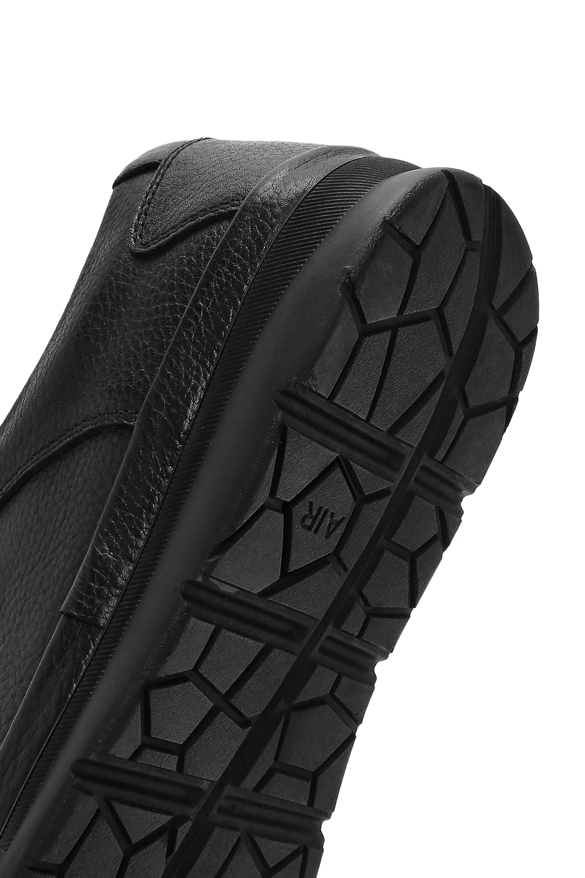 Erkek Siyah Bağcıklı Deri Sneaker - Image 9