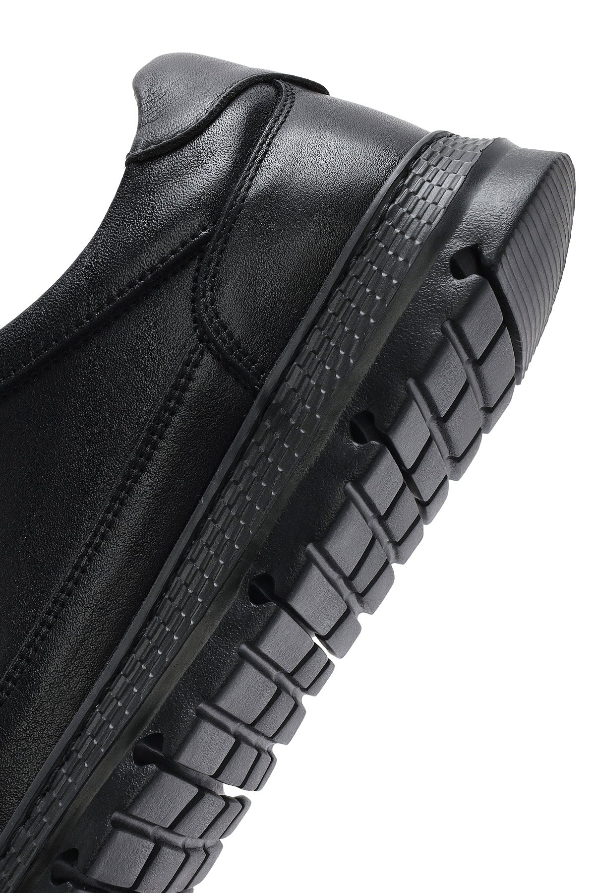 Erkek Siyah Bağcıklı Deri Sneaker - Image 8
