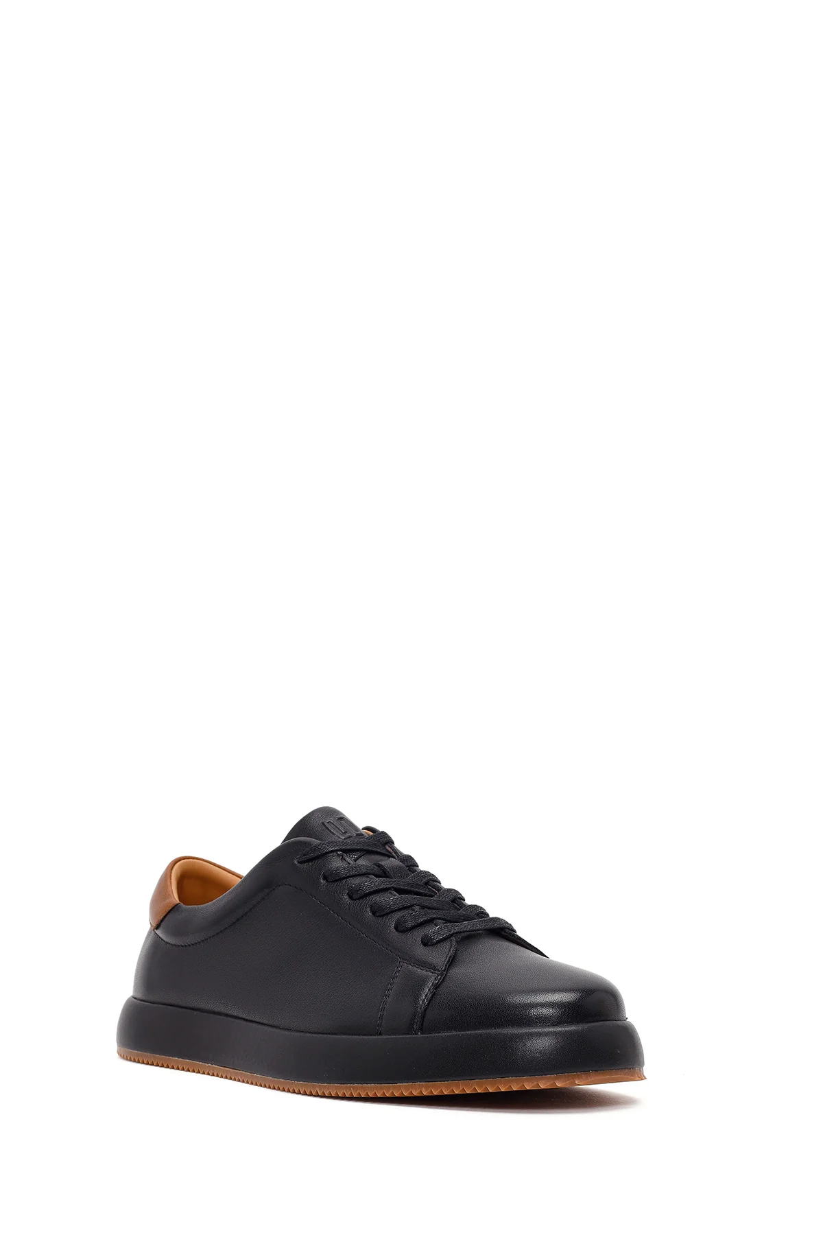 Erkek Siyah Bağcıklı Deri Sneaker - Image 7
