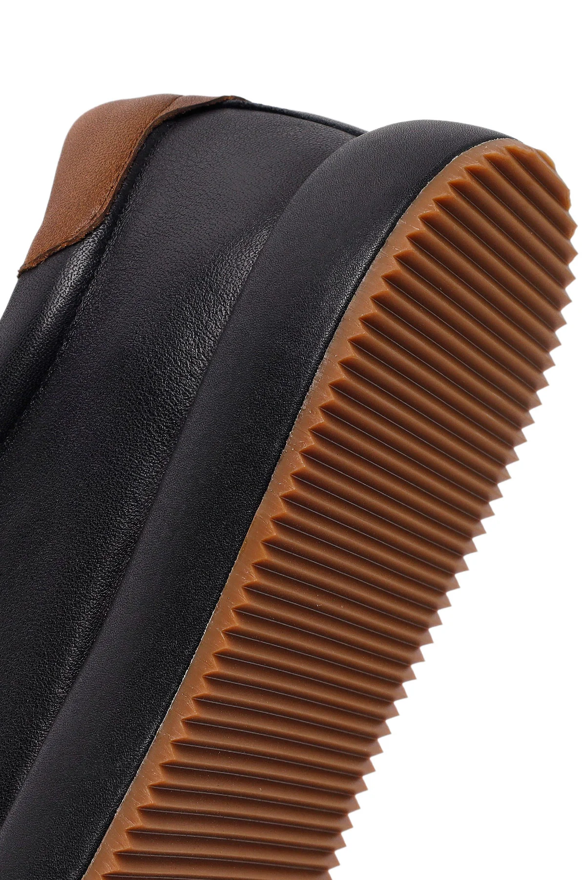 Erkek Siyah Bağcıklı Deri Sneaker - Image 8