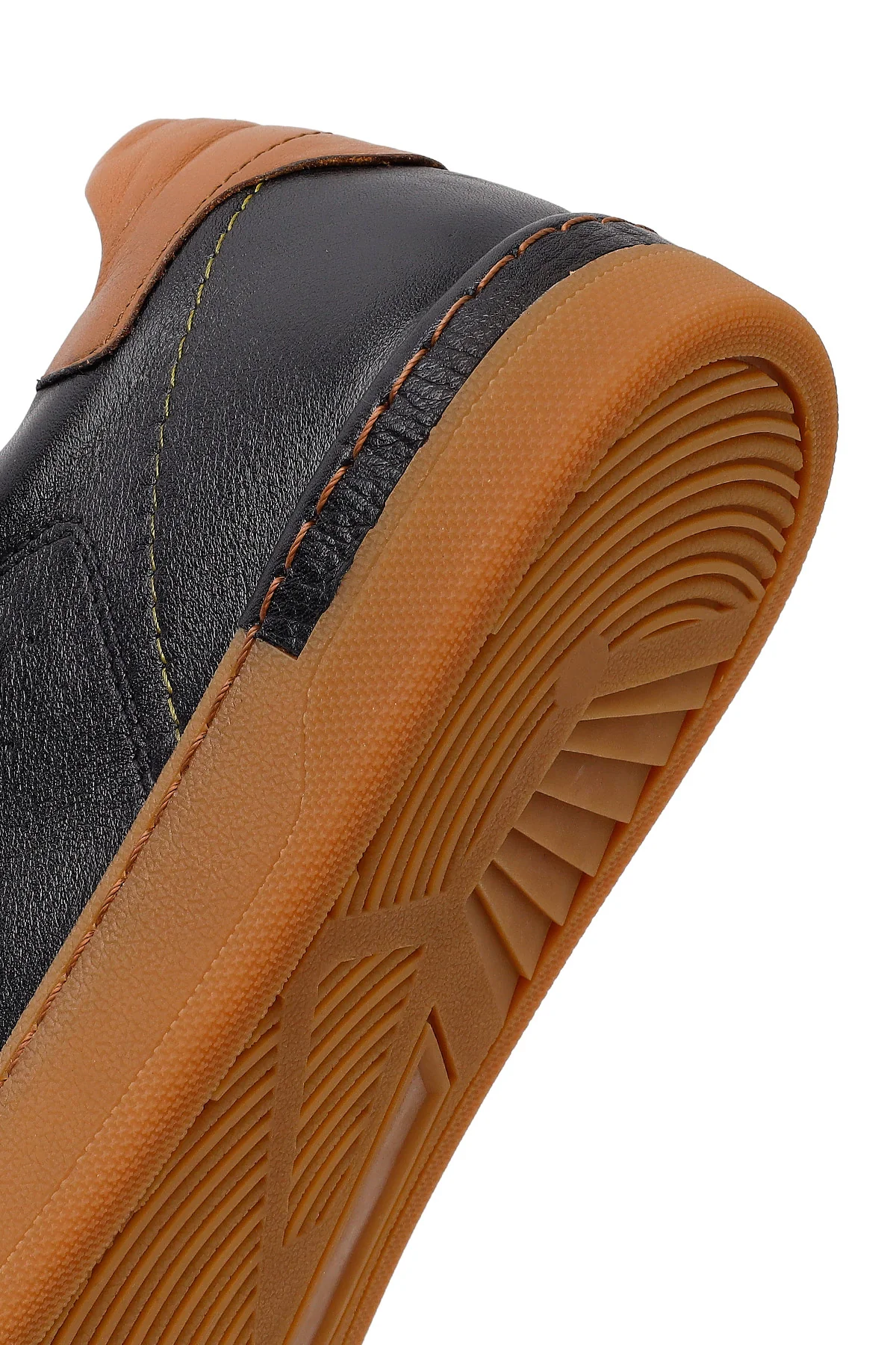 Erkek Siyah Bağcıklı Deri Sneaker - Image 8