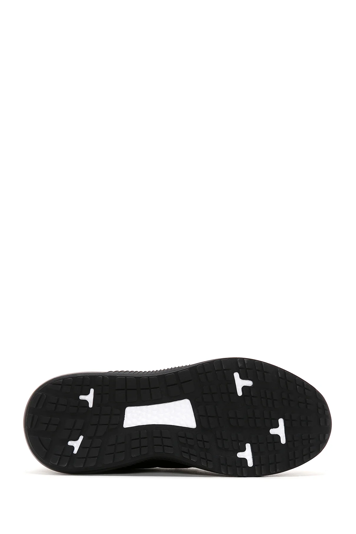 Erkek Siyah Bağcıklı Kalın Tabanlı Deri Casual Sneaker - Image 4