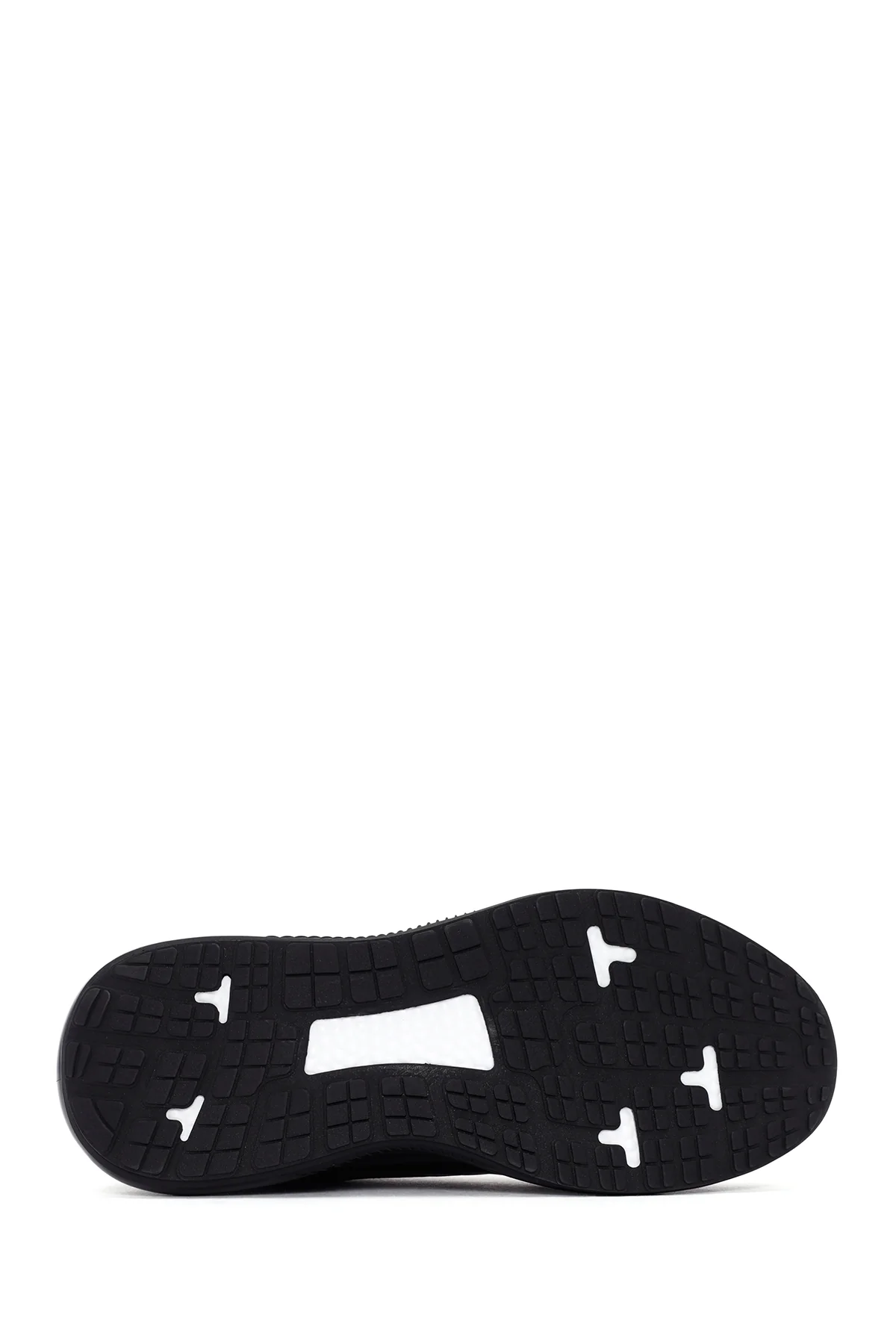 Erkek Siyah Bağcıklı Kalın Tabanlı Deri Casual Sneaker - Image 4