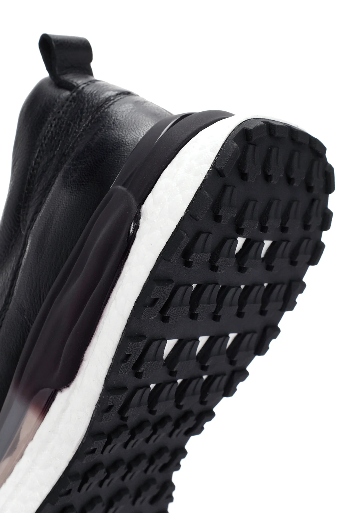 Erkek Siyah Bağcıklı Kalın Tabanlı Deri Casual Sneaker - Image 9
