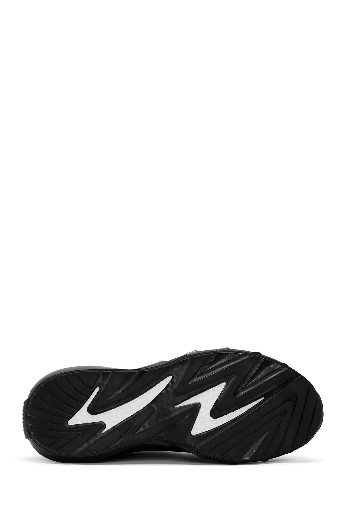 Erkek Siyah Bağcıklı Kalın Tabanlı Deri Casual Sneaker - Image 4
