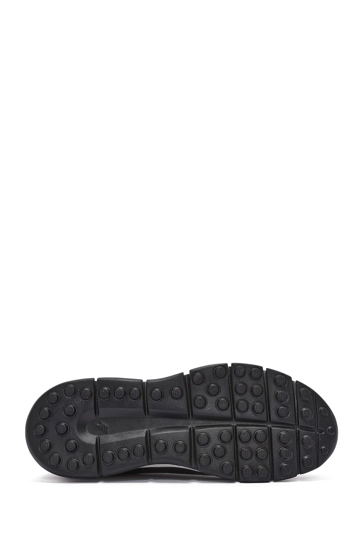 Erkek Siyah Bağcıklı Kalın Tabanlı Deri Casual Sneaker - Image 4