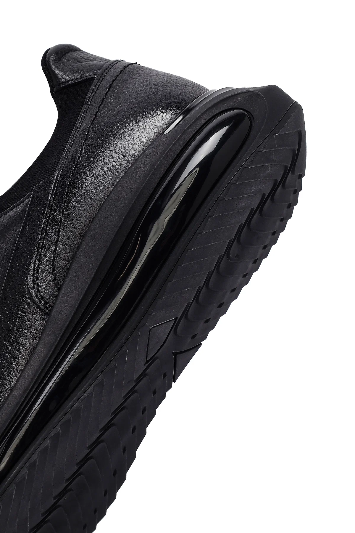 Erkek Siyah Bağcıklı Kalın Tabanlı Deri Casual Sneaker - Image 8