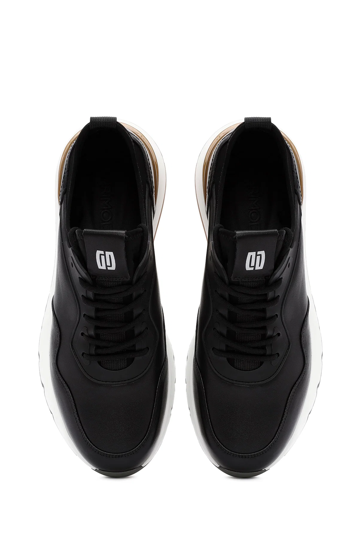 Erkek Siyah Bağcıklı Kalın Tabanlı Deri Casual Sneaker - Image 7