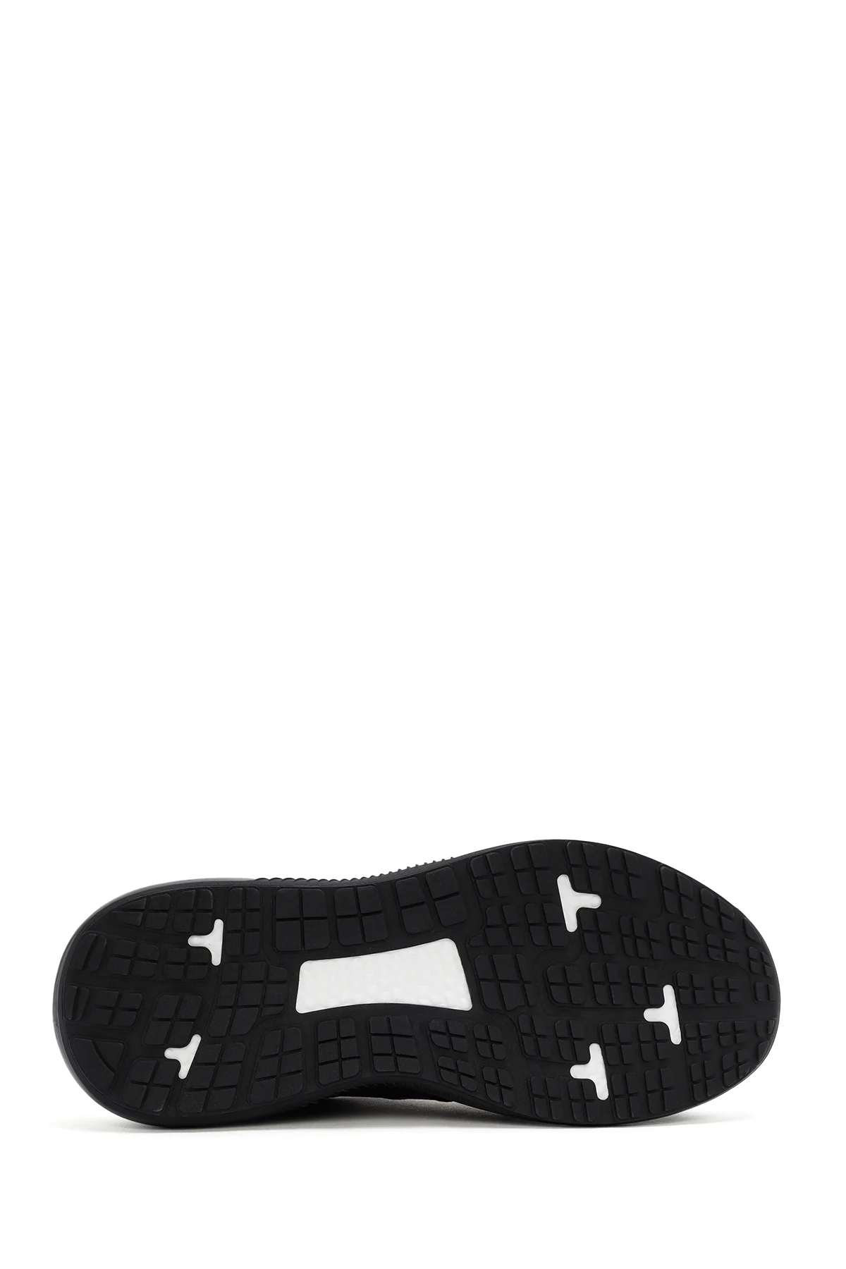 Erkek Siyah Bağcıklı Kalın Tabanlı Deri Sneaker - Image 4