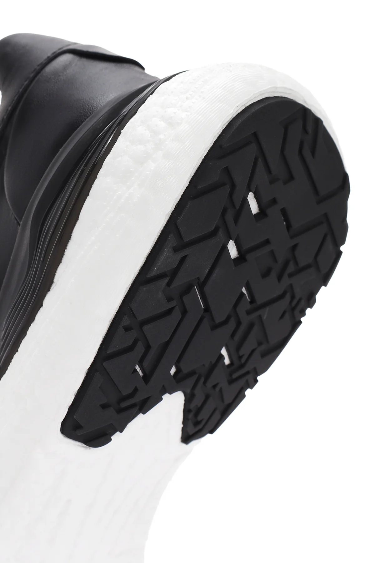 Erkek Siyah Bağcıklı Kalın Tabanlı Deri Sneaker - Image 8