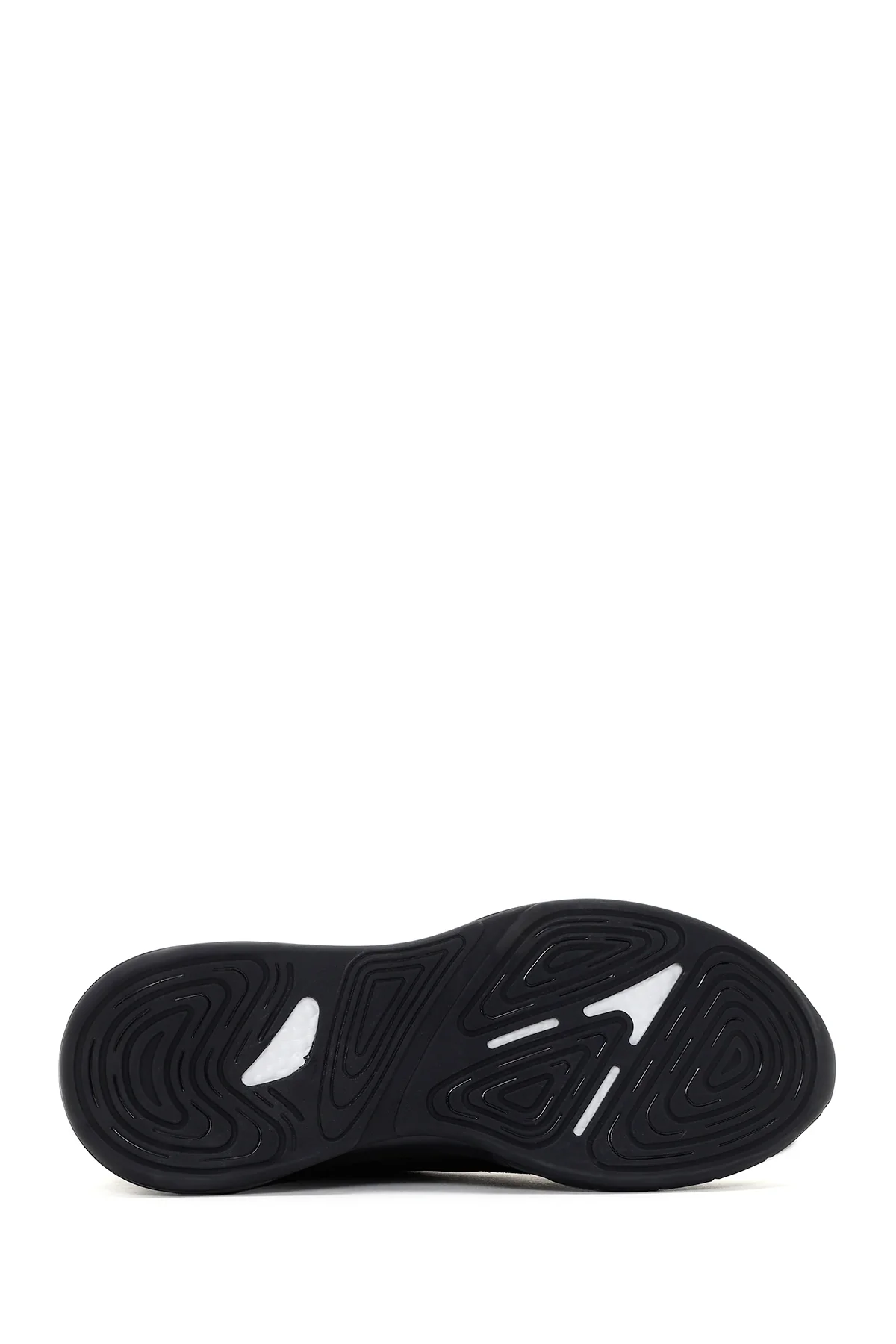 Erkek Siyah Bağcıklı Kalın Tabanlı Deri Sneaker - Image 4