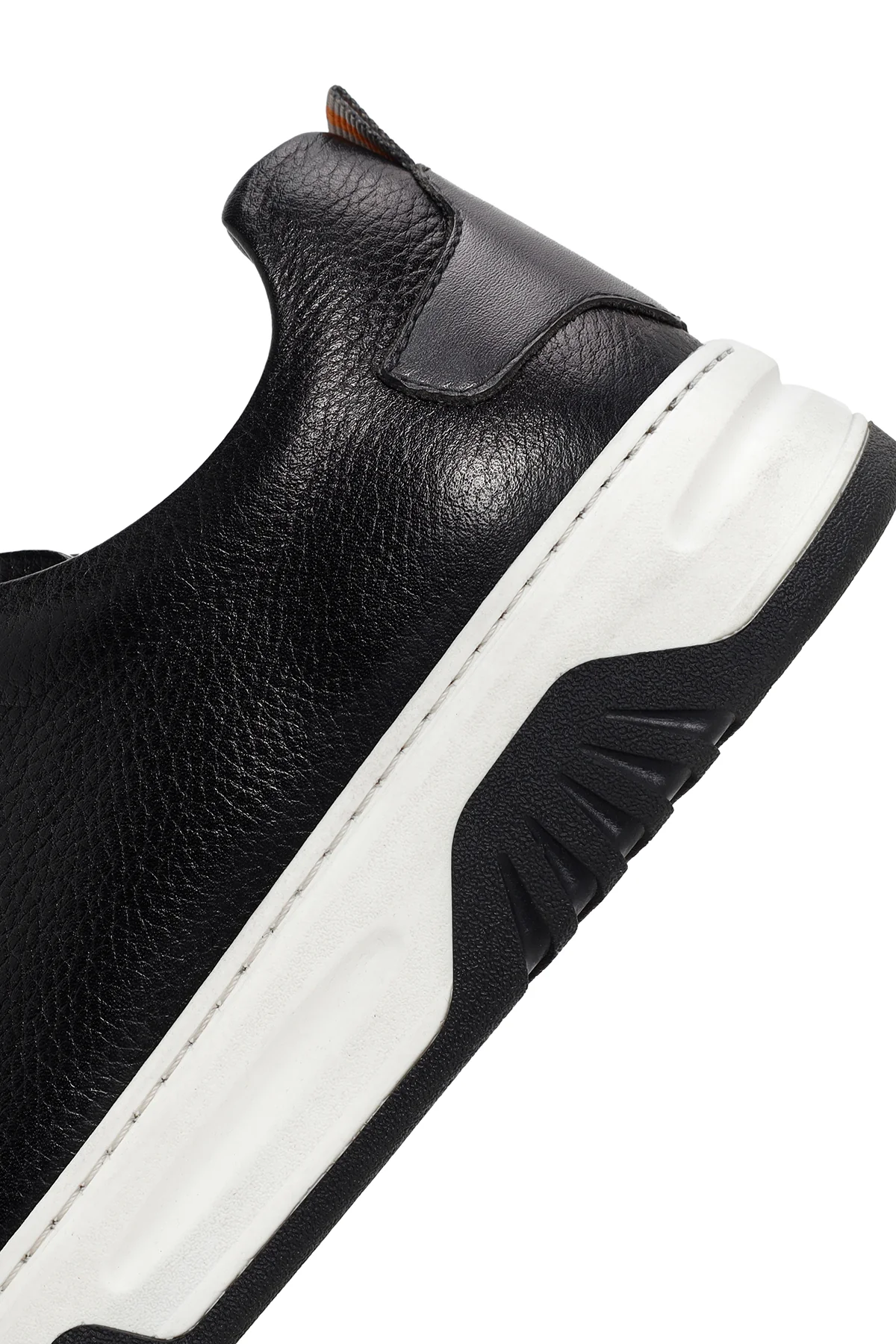 Erkek Siyah Bağcıklı Kalın Tabanlı Deri Sneaker - Image 7