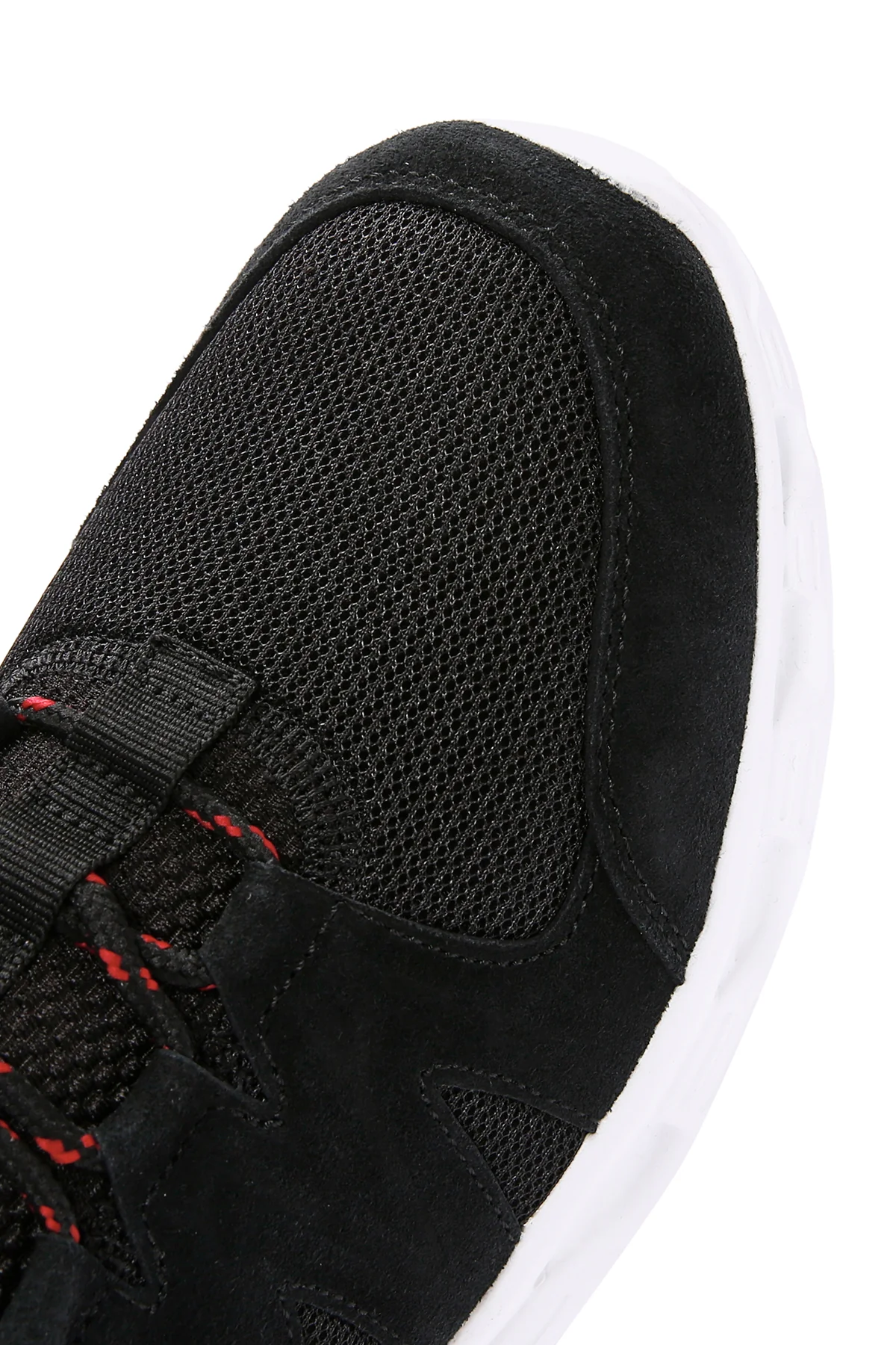 Erkek Siyah Bağcıklı Kalın Tabanlı Deri Sneaker - Image 11