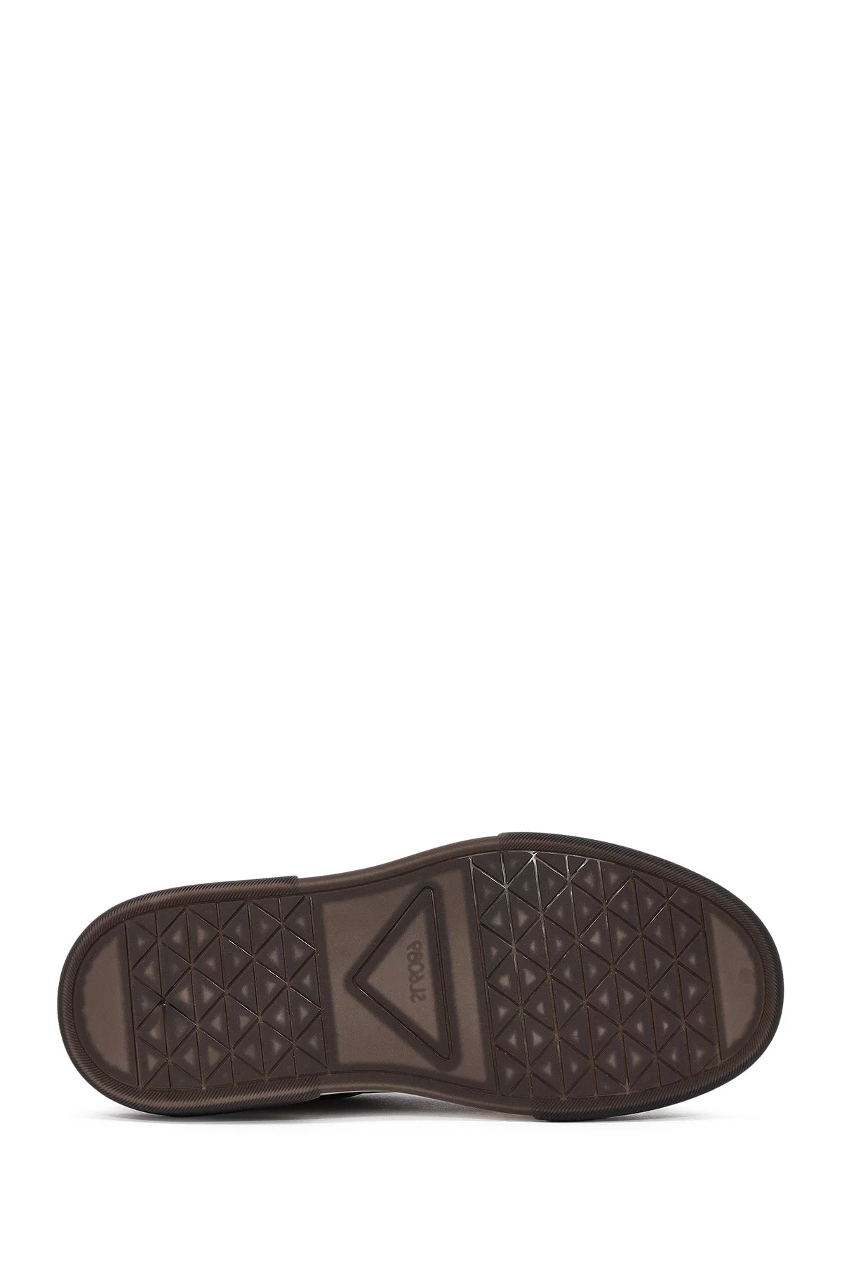 Erkek Siyah Bağcıklı Kalın Tabanlı Deri Sneaker - Image 4