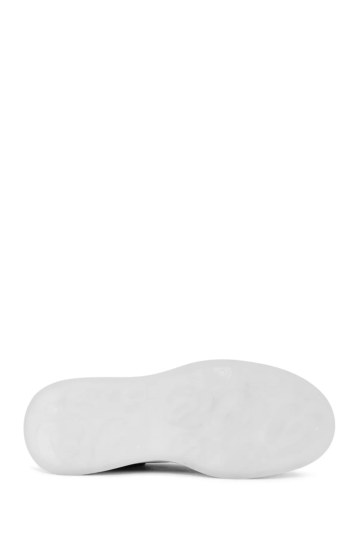 Erkek Siyah Bağcıklı Kalın Tabanlı Deri Sneaker - Image 4