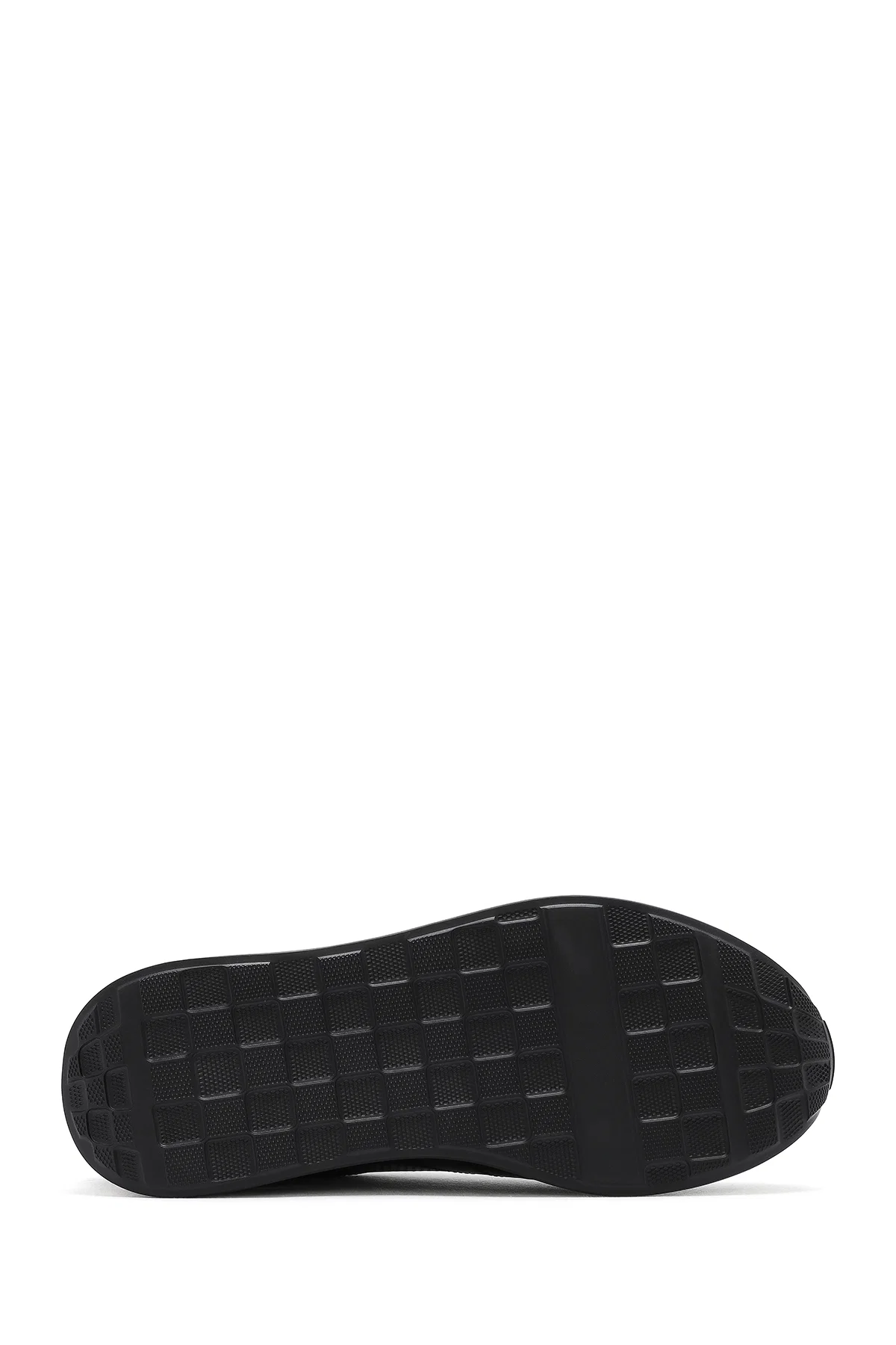 Erkek Siyah Bağcıklı Kalın Tabanlı Deri Sneaker - Image 4