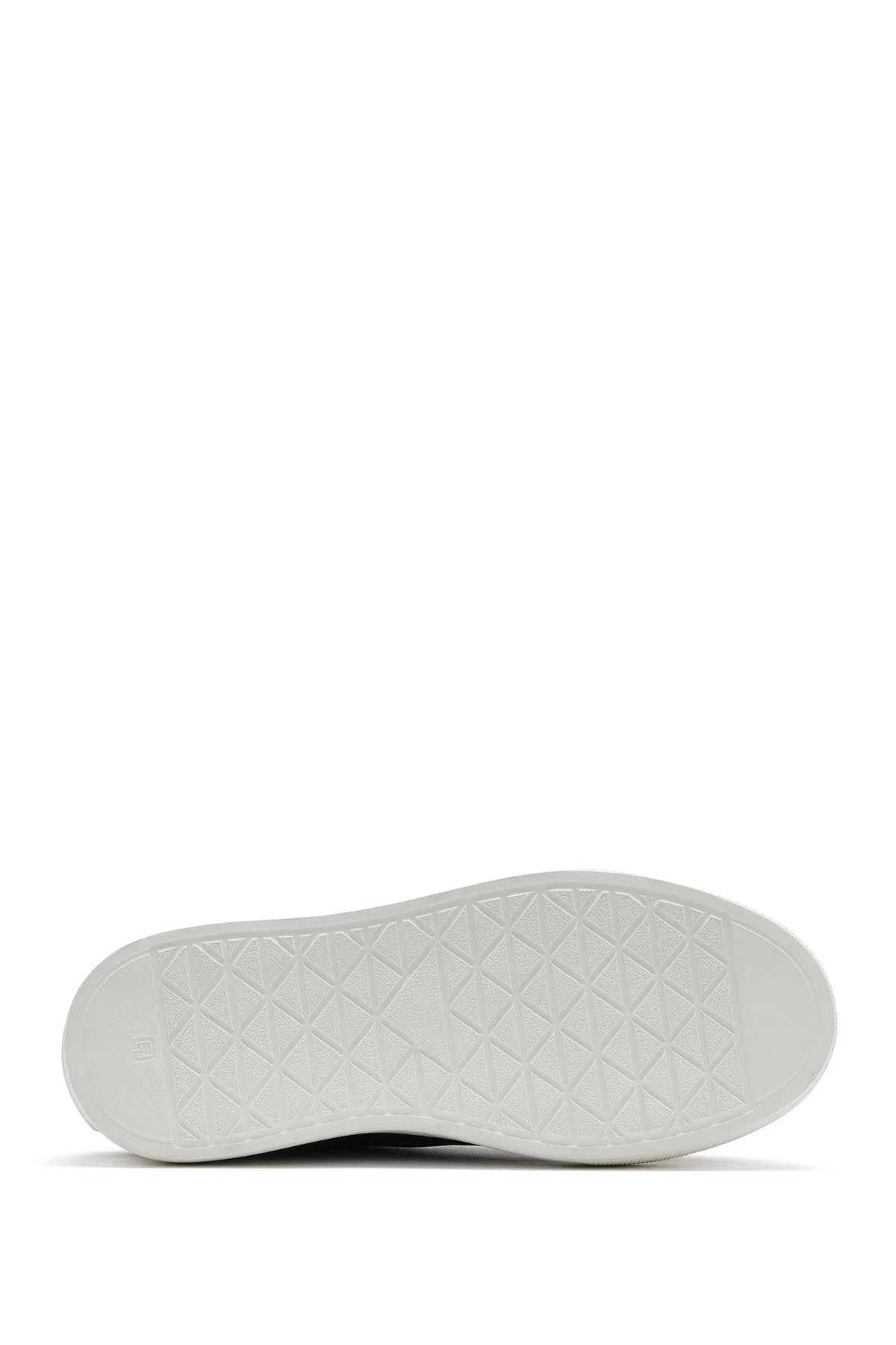 Erkek Siyah Bağcıklı Kalın Tabanlı Deri Sneaker - Image 4