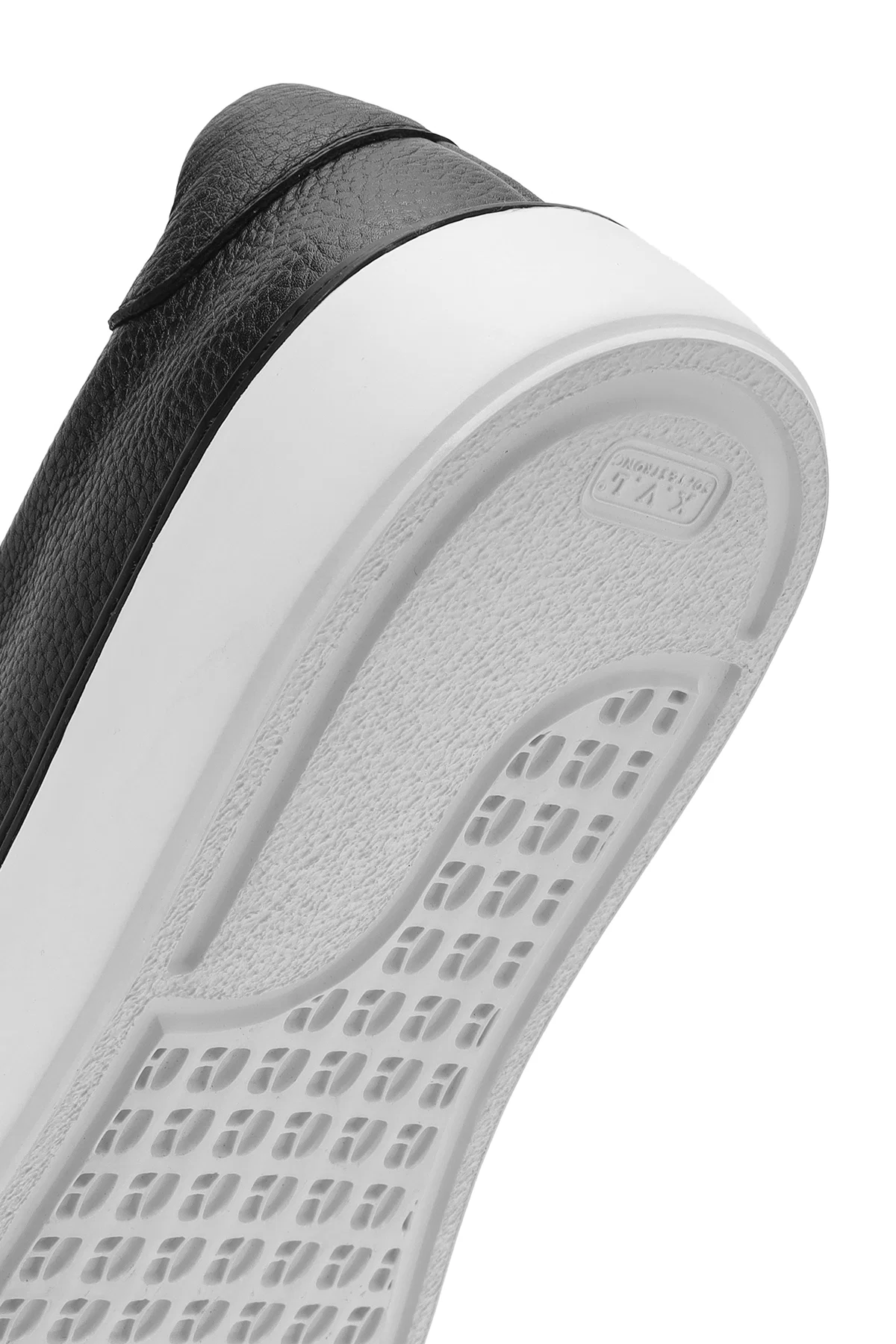 Erkek Siyah Bağcıklı Kalın Tabanlı Deri Sneaker - Image 8