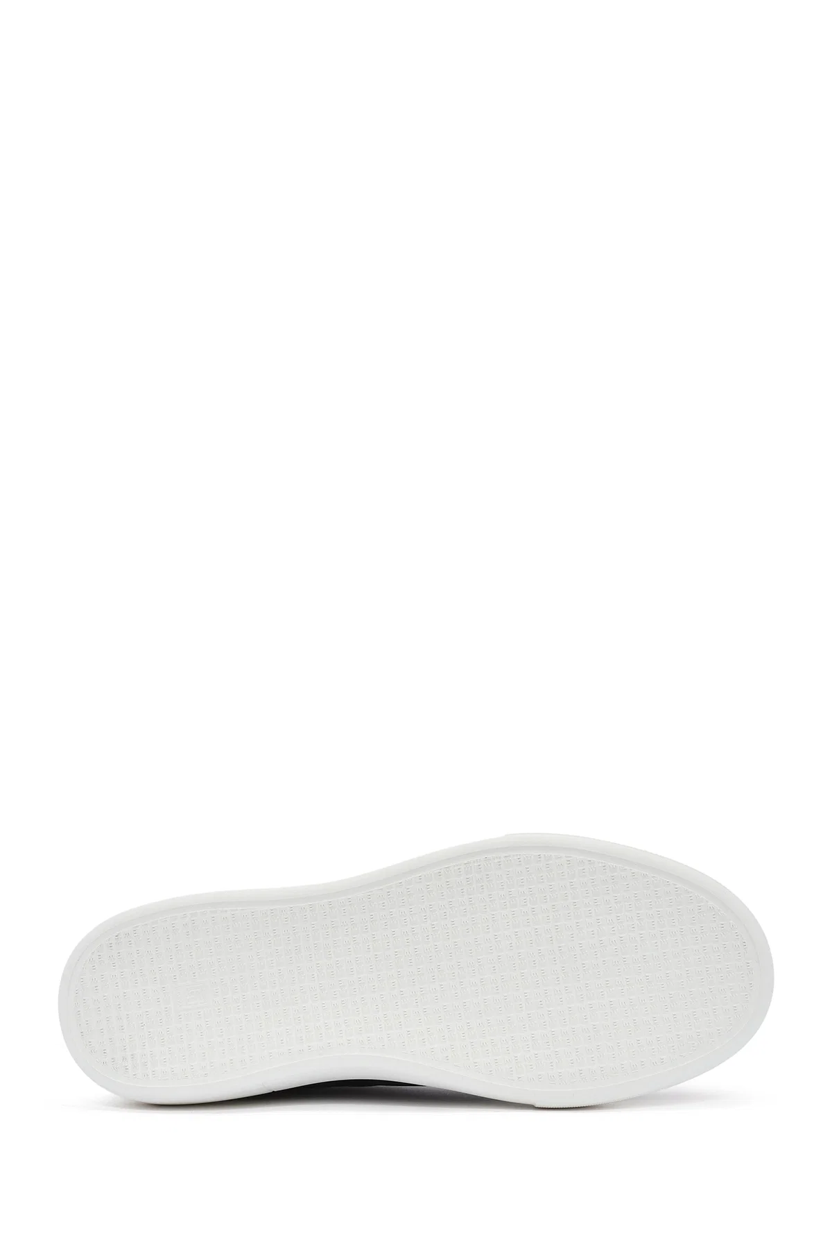 Erkek Siyah Bağcıklı Kalın Tabanlı Deri Sneaker - Image 4