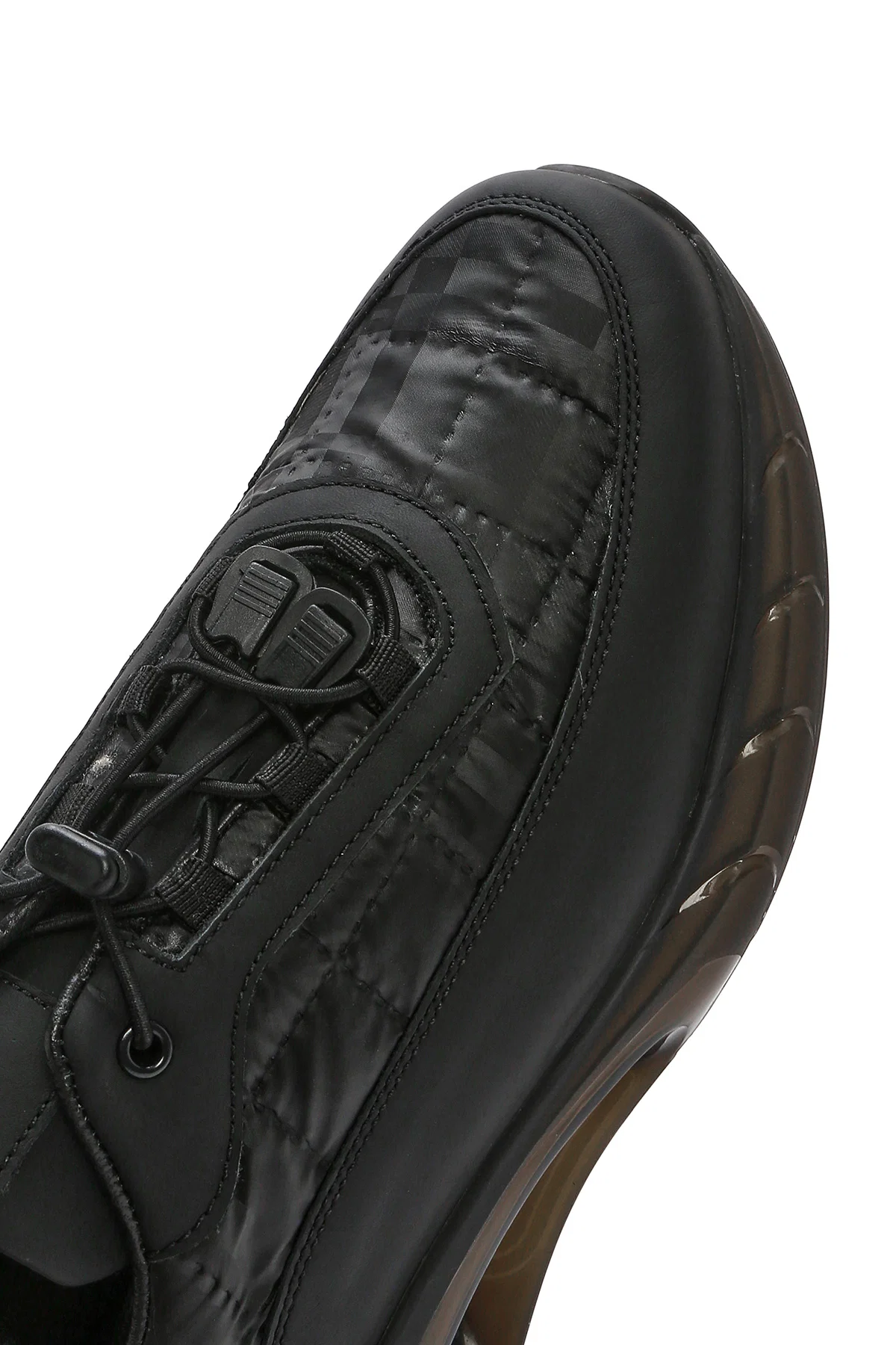 Erkek Siyah Bağcıklı Kalın Tabanlı Deri Sneaker - Image 8