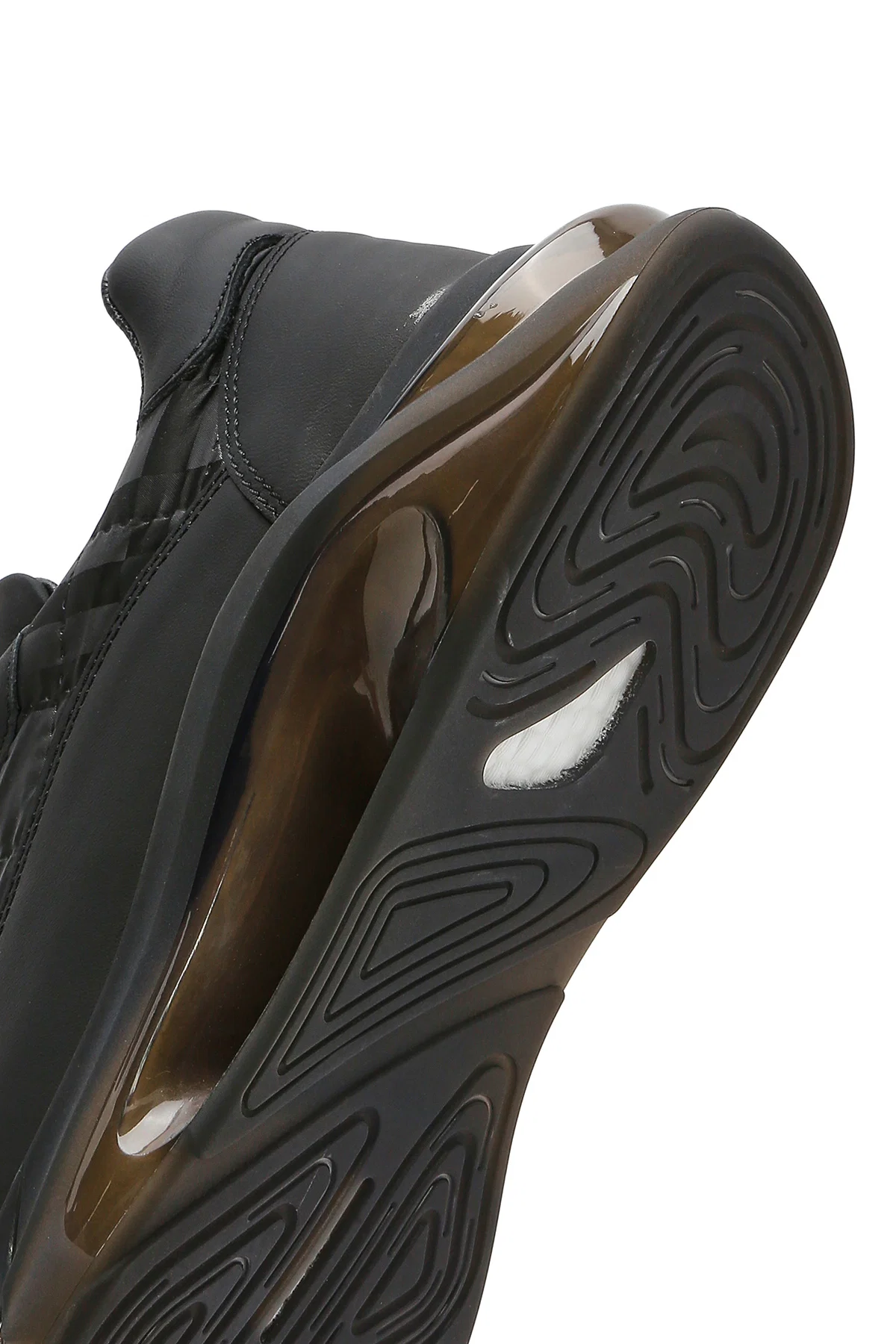 Erkek Siyah Bağcıklı Kalın Tabanlı Deri Sneaker - Image 9