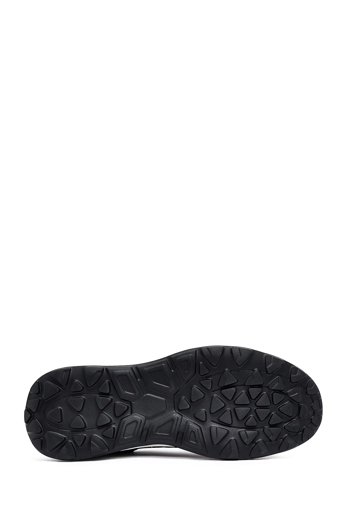 Erkek Siyah Bağcıklı Kalın Tabanlı Deri Sneaker - Image 4