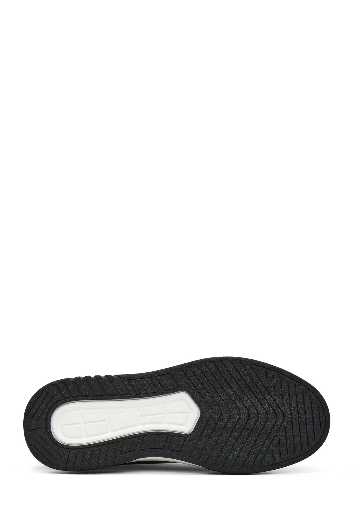 Erkek Siyah Bağcıklı Kalın Tabanlı Deri Sneaker - Image 4