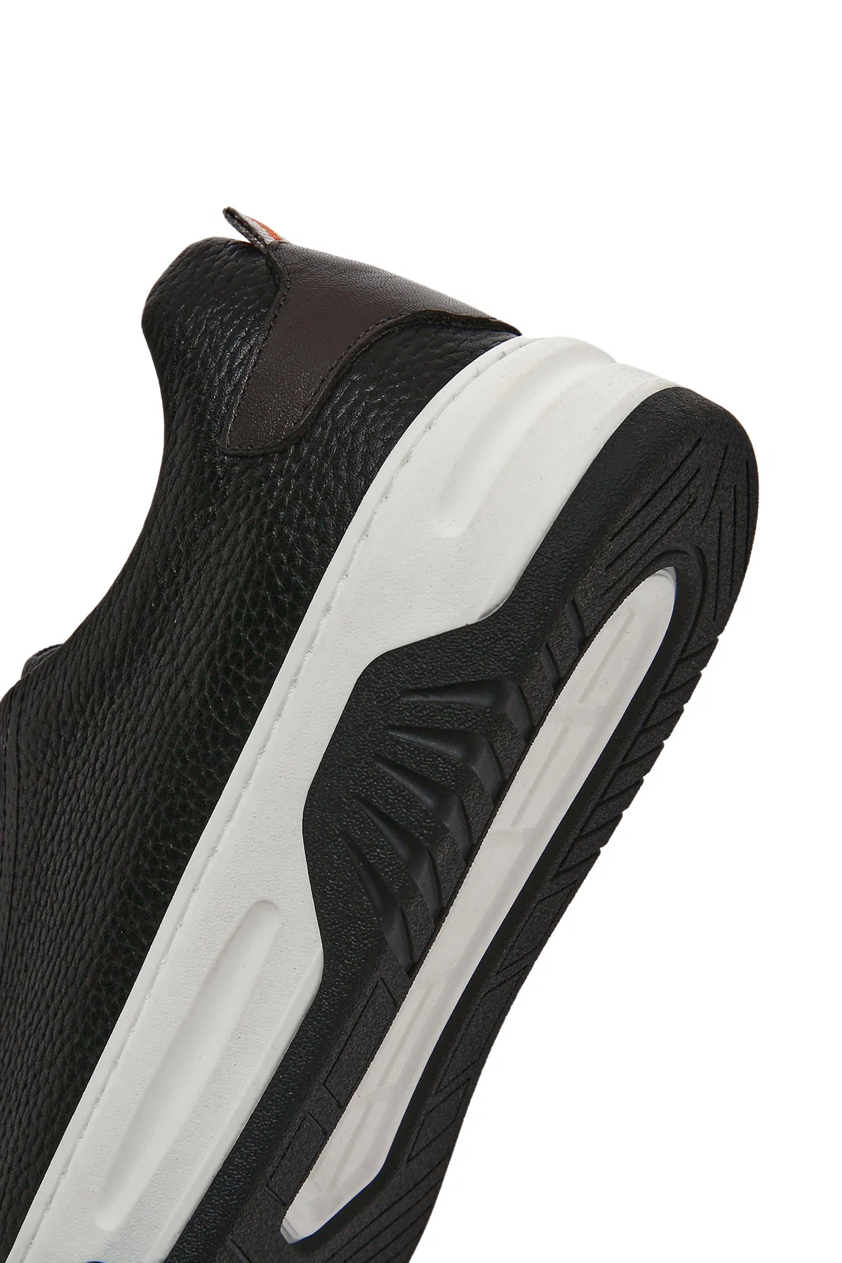 Erkek Siyah Bağcıklı Kalın Tabanlı Deri Sneaker - Image 8