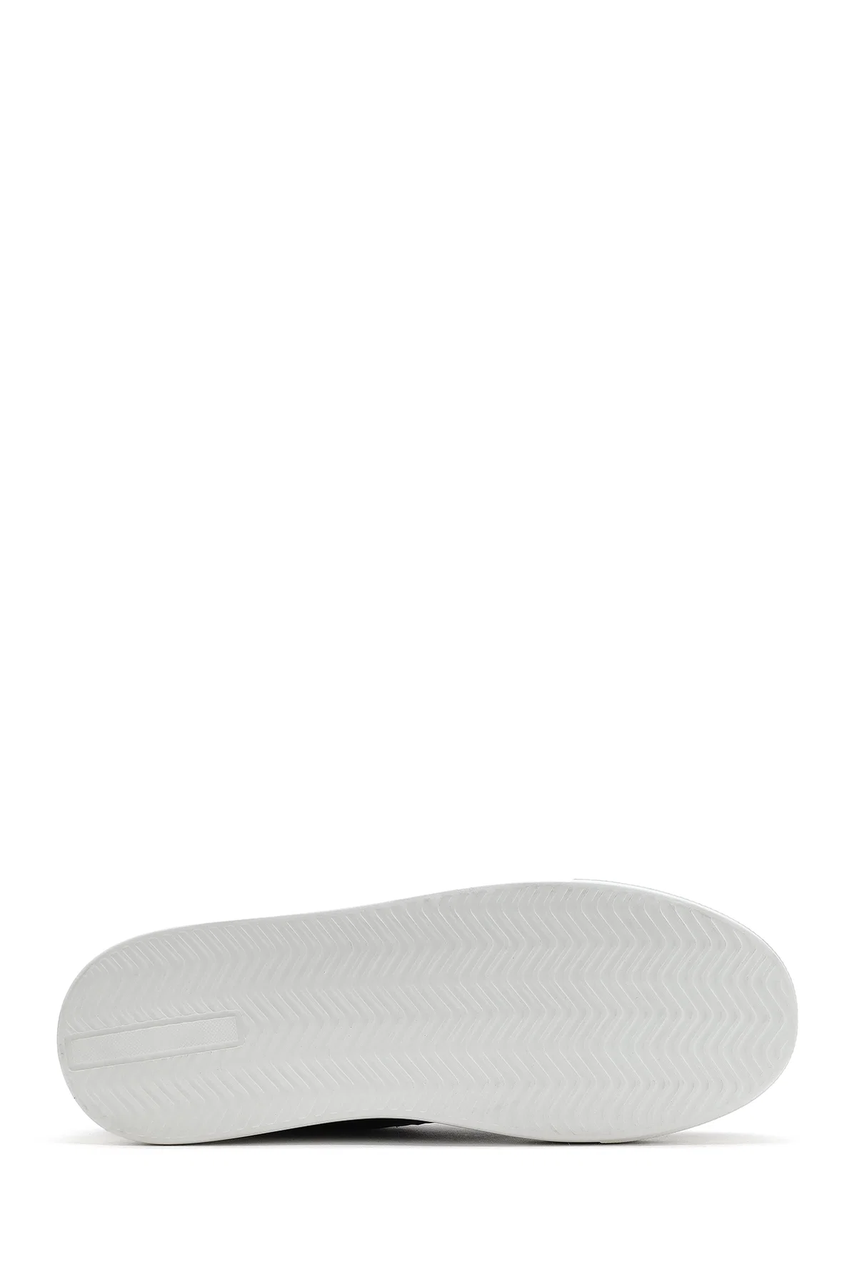 Erkek Siyah Bağcıklı Kalın Tabanlı Deri Sneaker - Image 4