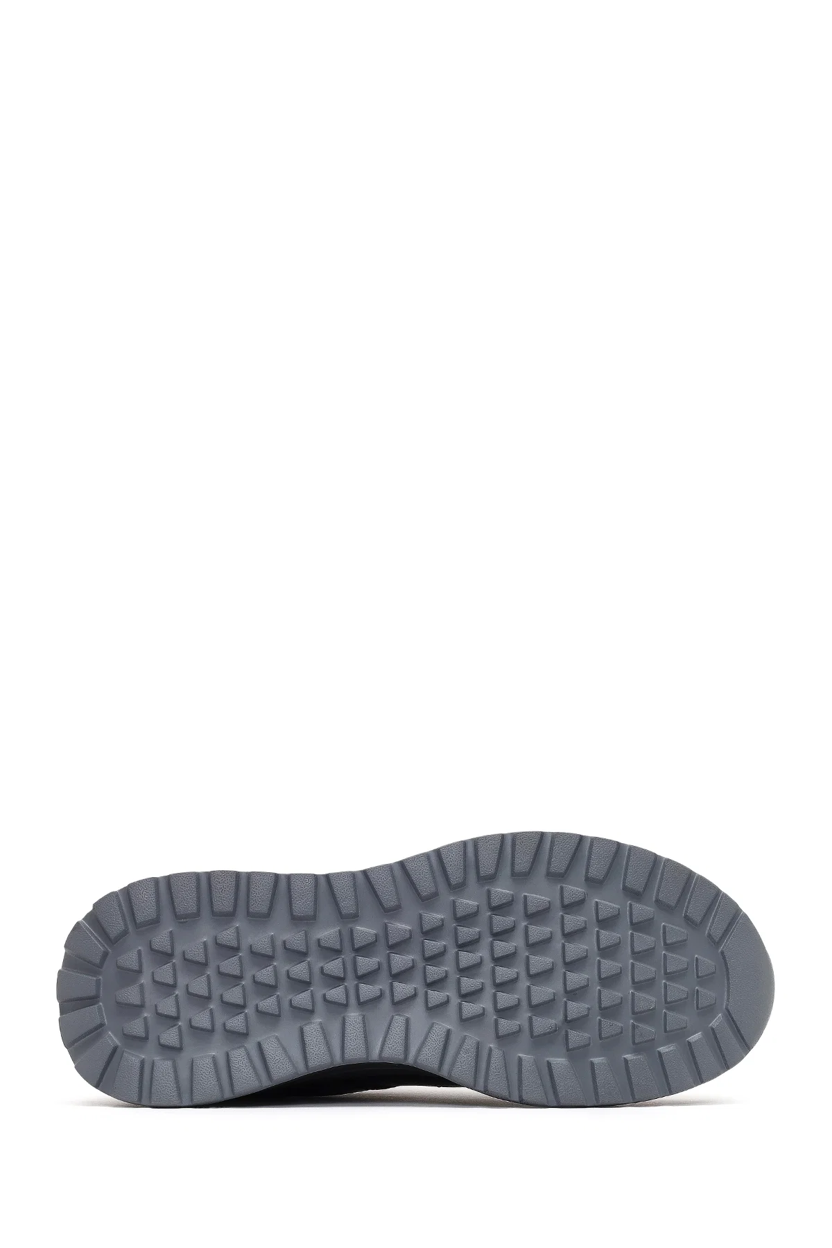 Erkek Siyah Bağcıklı Kalın Tabanlı Deri Sneaker - Image 4
