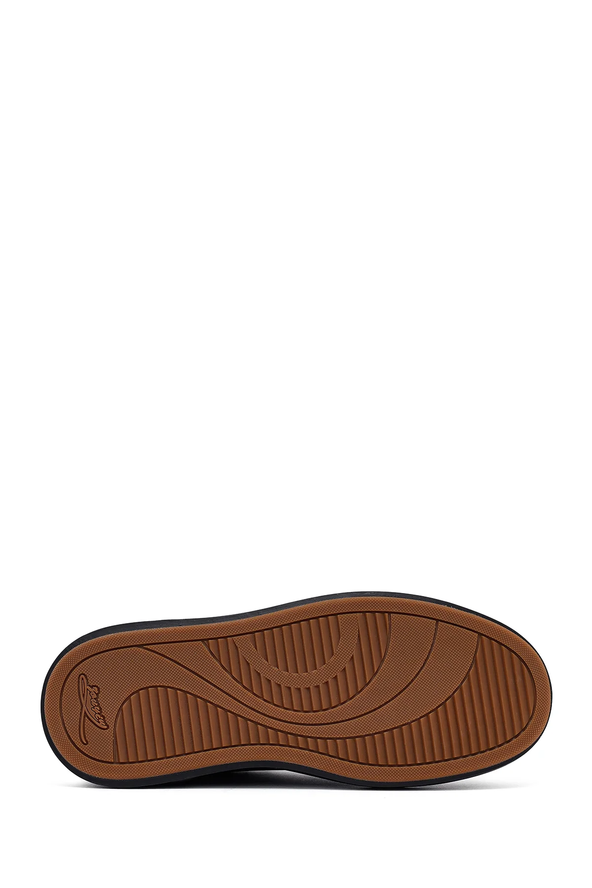 Erkek Siyah Bağcıklı Kalın Tabanlı Deri Sneaker - Image 4