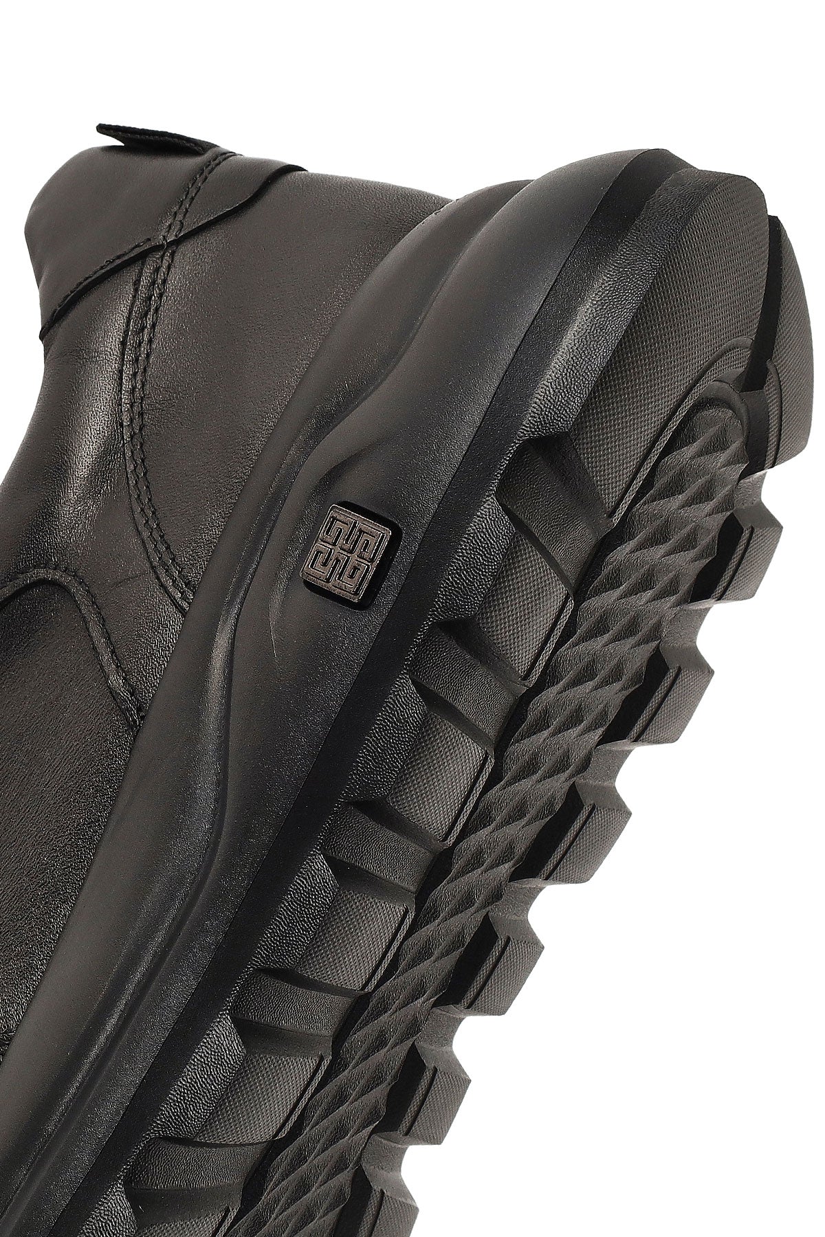 Erkek Siyah Bağcıklı Kalın Tabanlı Deri Sneaker - Image 8