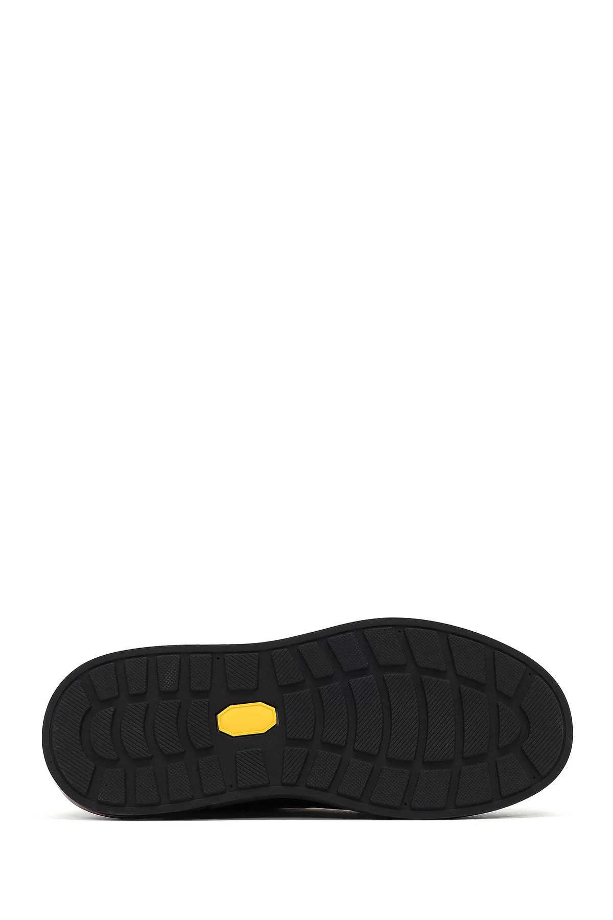 Erkek Siyah Bağcıklı Kalın Tabanlı Deri Sneaker - Image 4