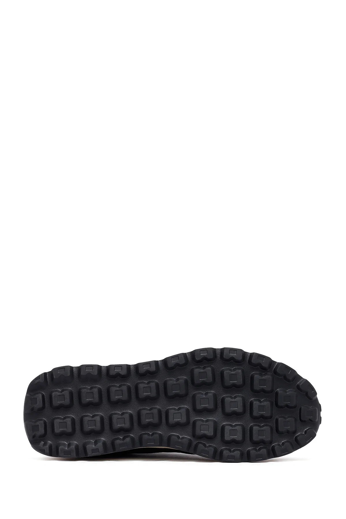 Erkek Siyah Bağcıklı Kalın Tabanlı Deri Sneaker - Image 4