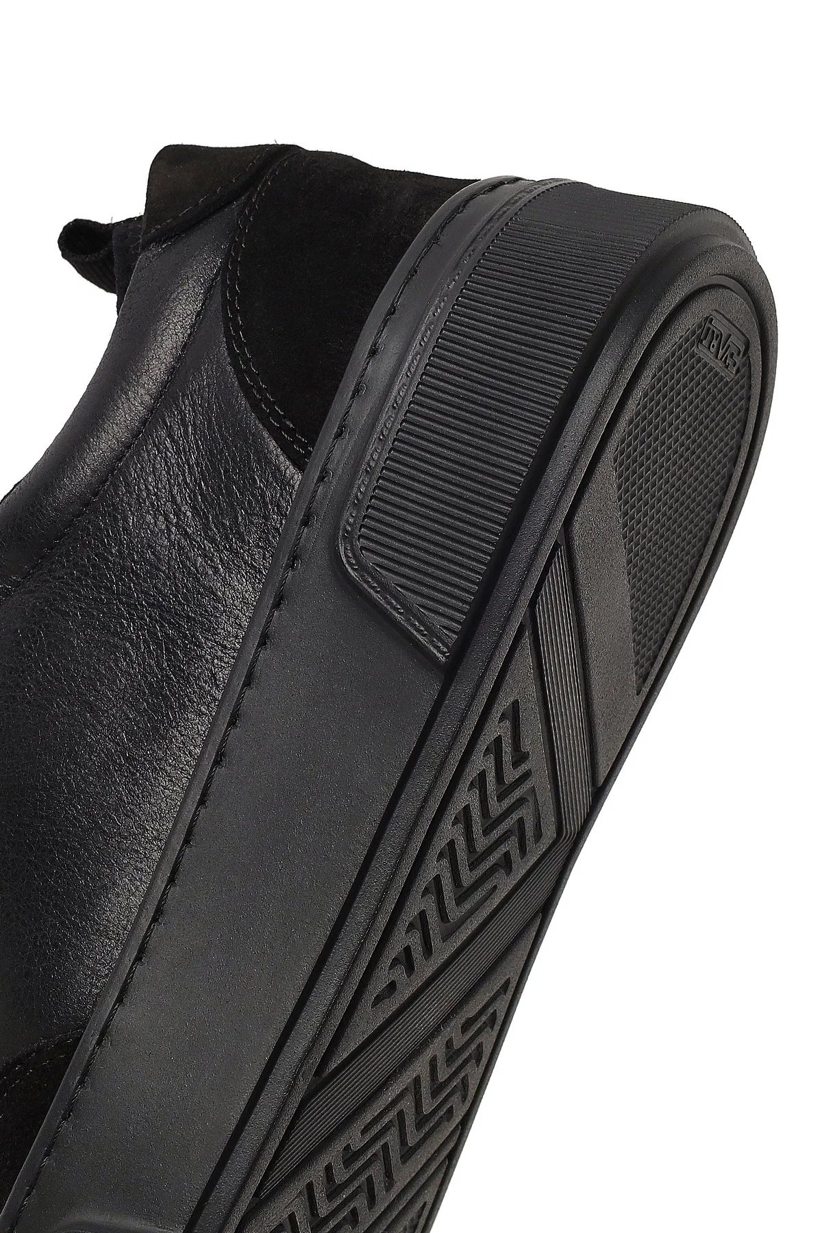Erkek Siyah Bağcıklı Kalın Tabanlı Deri Sneaker - Image 8