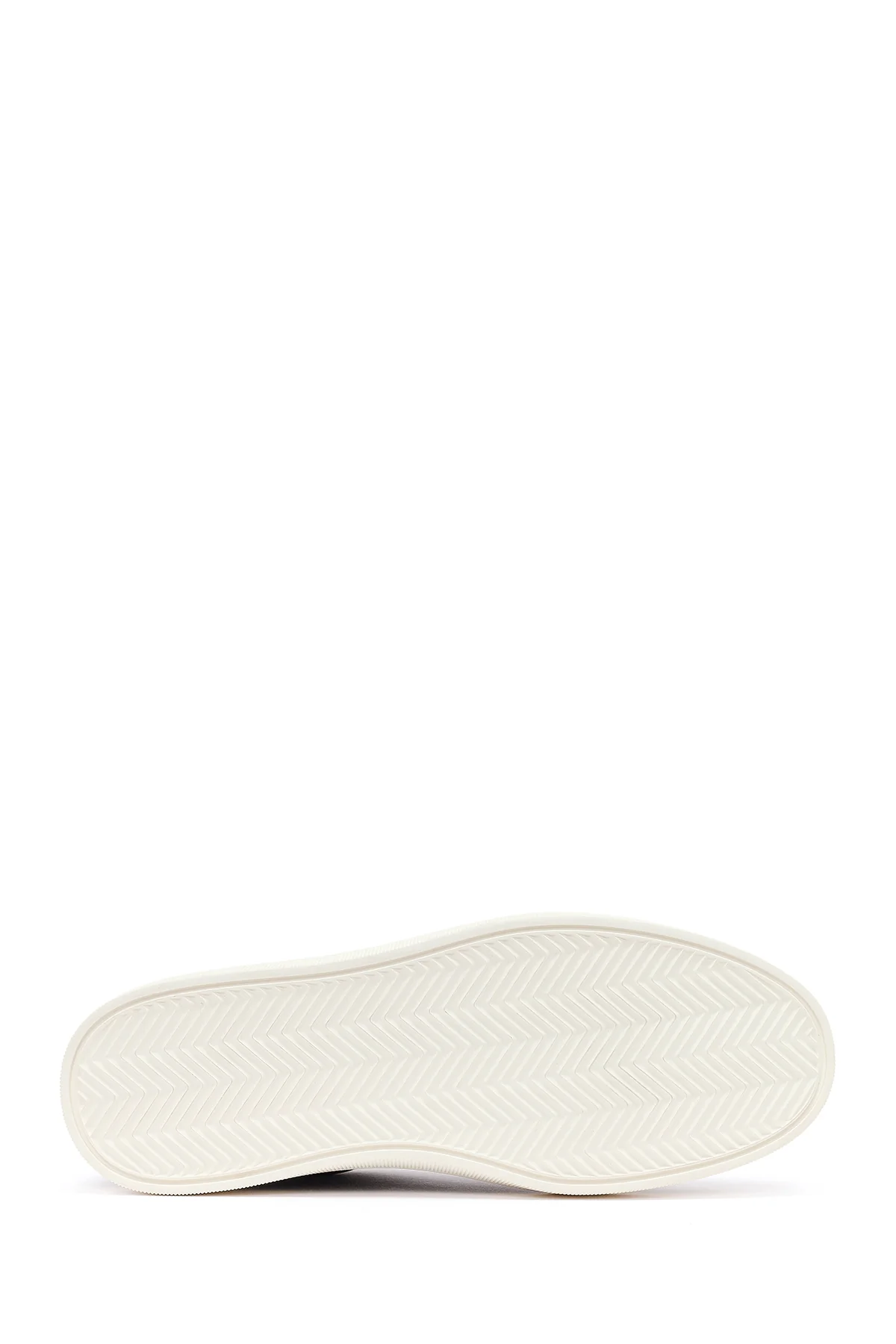 Erkek Siyah Bağcıklı Kalın Tabanlı Deri Sneaker - Image 5