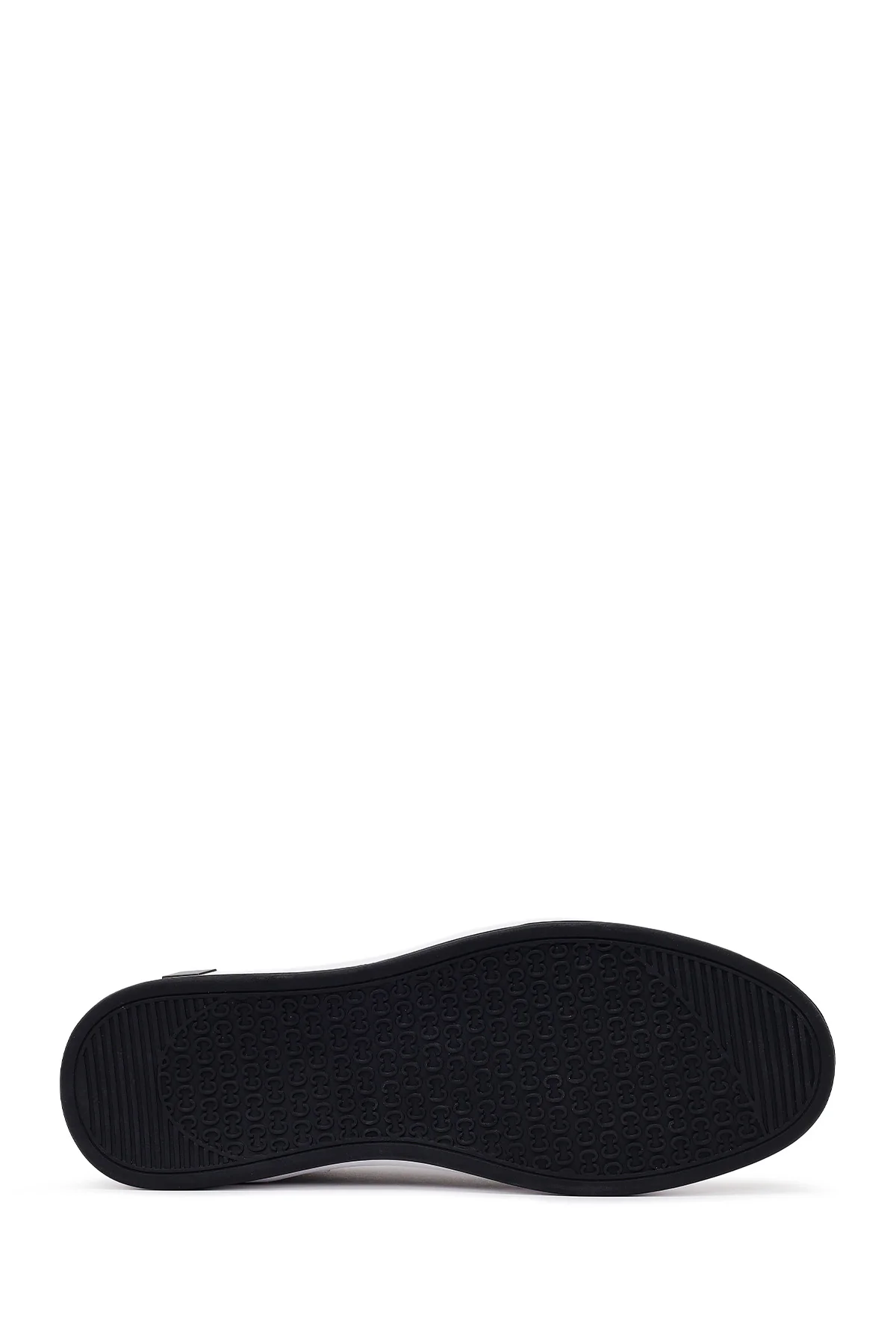 Erkek Siyah Bağcıklı Kalın Tabanlı Deri Sneaker - Image 6