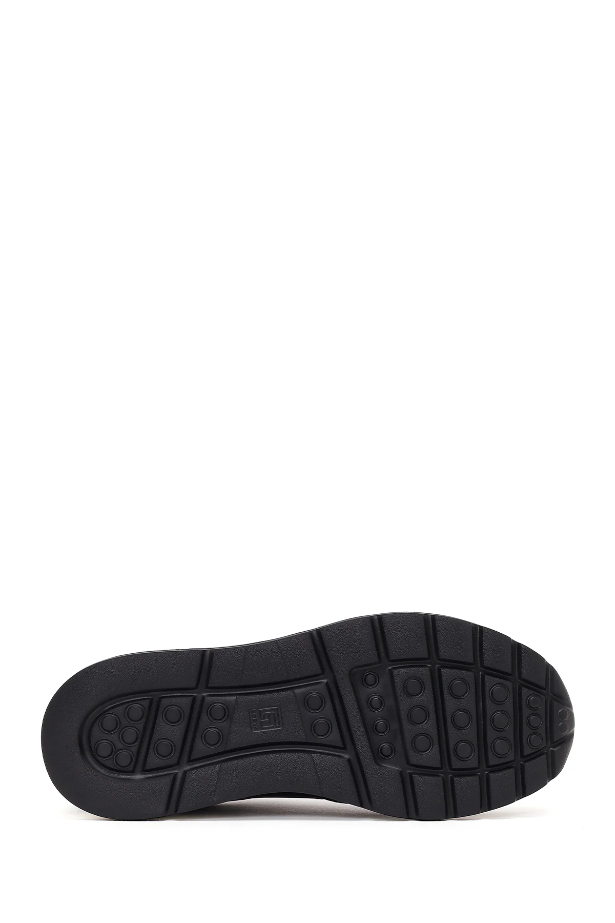 Erkek Siyah Bağcıklı Kalın Tabanlı Deri Sneaker - Image 5