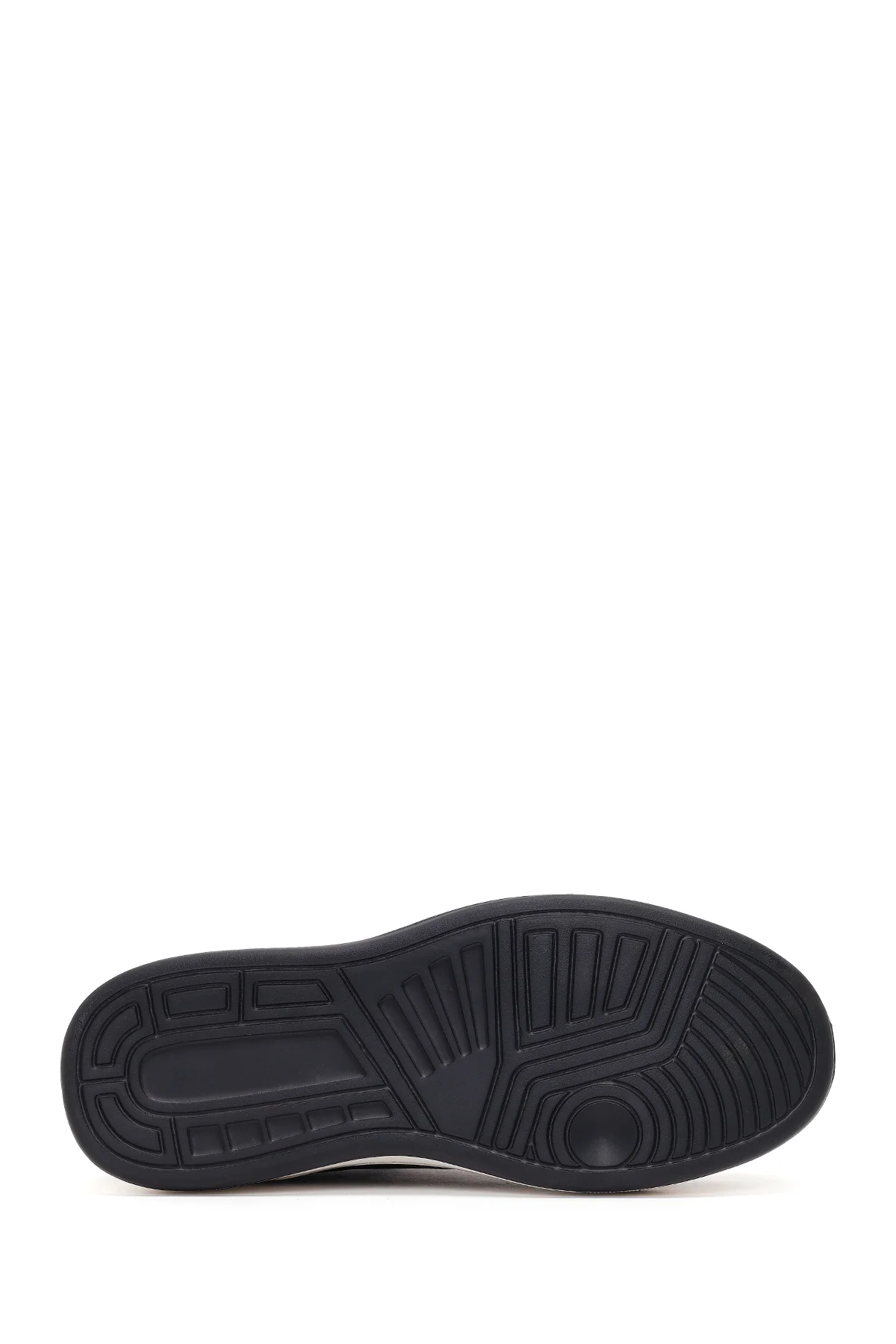 Erkek Siyah Bağcıklı Kalın Tabanlı Deri Sneaker - Image 5