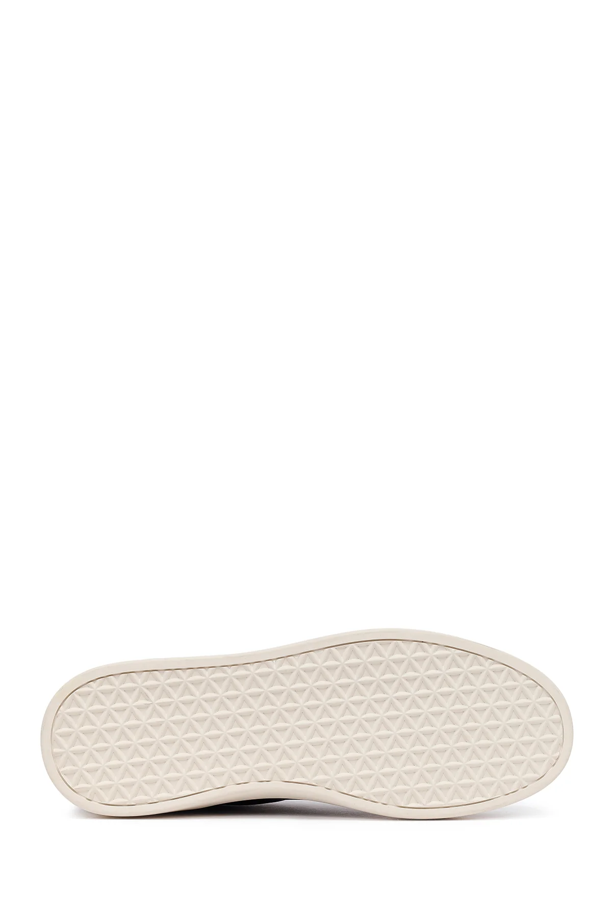 Erkek Siyah Bağcıklı Kalın Tabanlı Deri Sneaker - Image 5