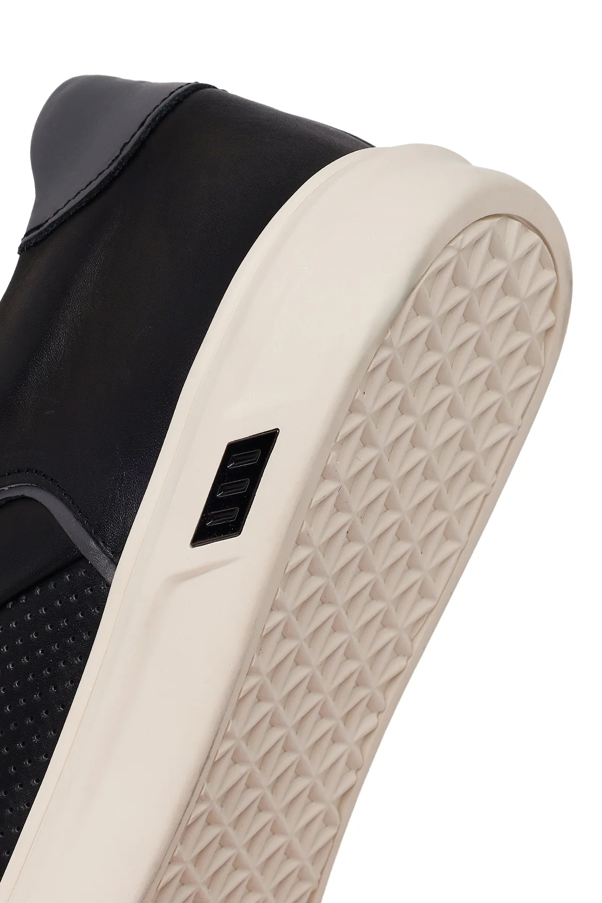 Erkek Siyah Bağcıklı Kalın Tabanlı Deri Sneaker - Image 8