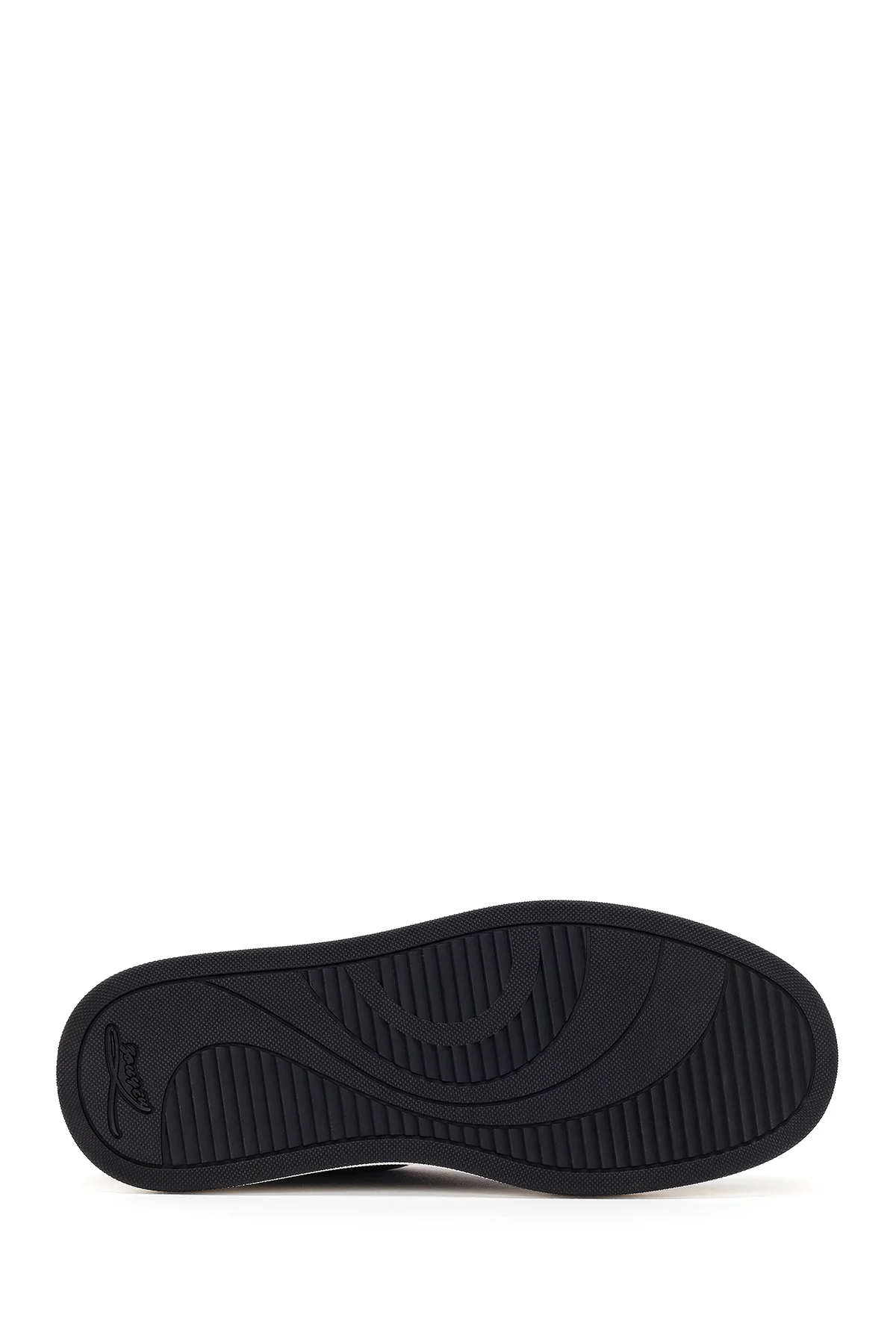 Erkek Siyah Bağcıklı Kalın Tabanlı Deri Sneaker - Image 5