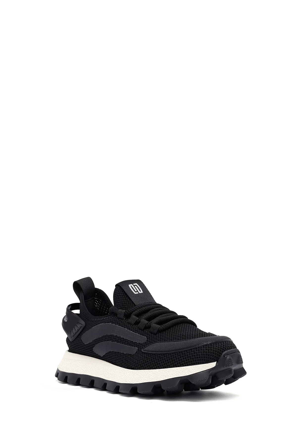 Derimod Zero Erkek Siyah Bağcıklı Kalın Tabanlı Kumaş Sneaker - Image 6